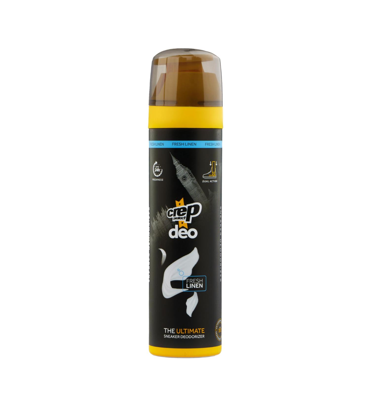 Crep Protect Shoe Deodorizer Spray - Shoe Smell Eliminator Delivers 24-Hour Odor Protection Residue-Free Formula for All Sneakers Refreshing Scent (Fresh Linen 150ml) - Buy Online on GoSupps.com
