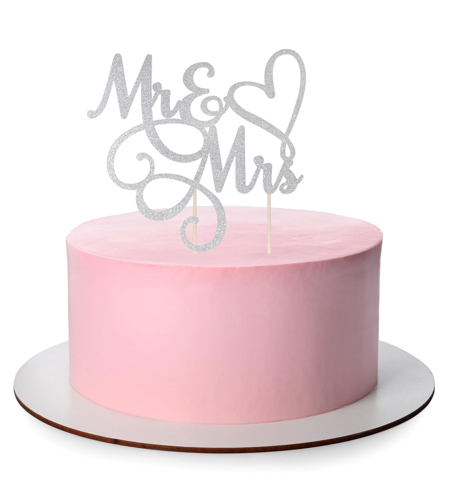 CHEERYMAGIC Glitter Mr and Mrs Cake Topper Wedding Cupcake Toppers Engagement Cake Toppers Decorations for Wedding Engagement Bridal Shower Anniversary Party Cake Decoration Supplies A4JHDGCP - Buy Online on GoSupps.com