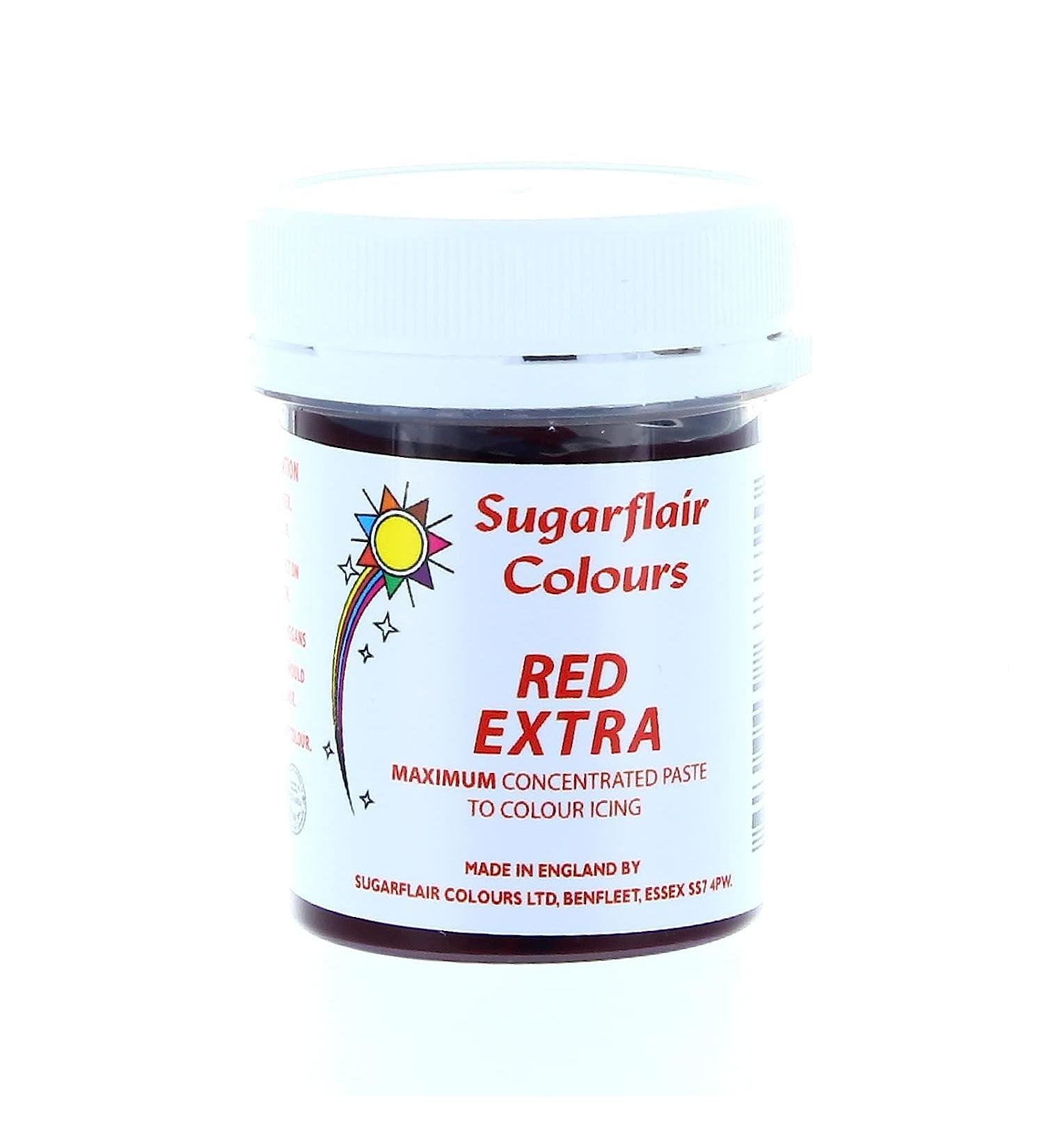 Sugarflair Maximum Concentrated Red Paste Food Colouring - 42g (Pack of 1) | Ideal for Icing, Sugarpaste, Flowerpaste, Royal icing, Buttercream, and Cake Mixes - Buy Online on GoSupps.com