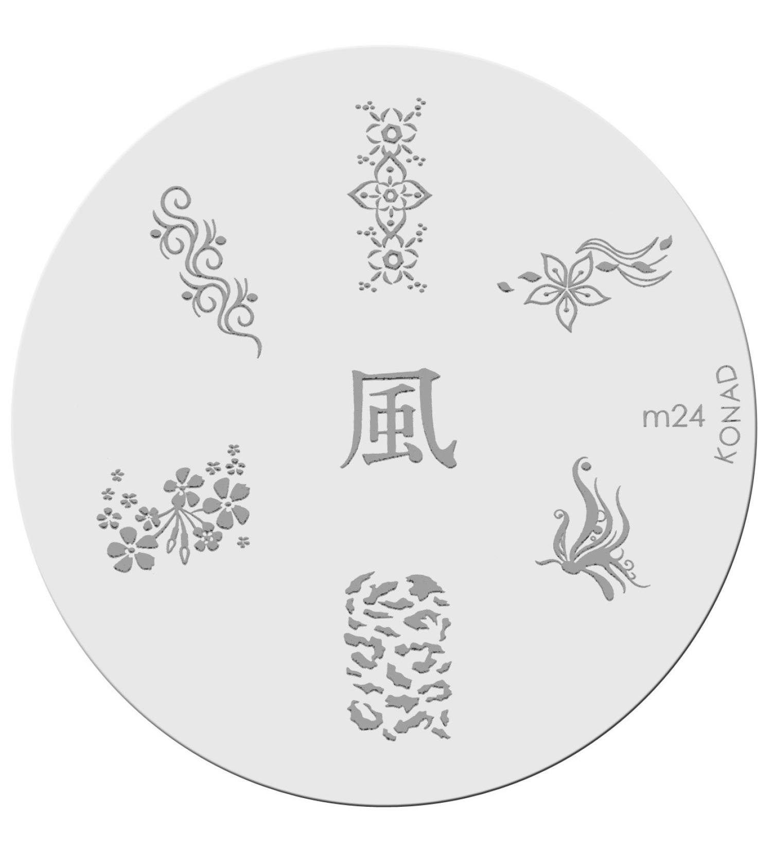 Konad stencil stamping stamping stencil M24