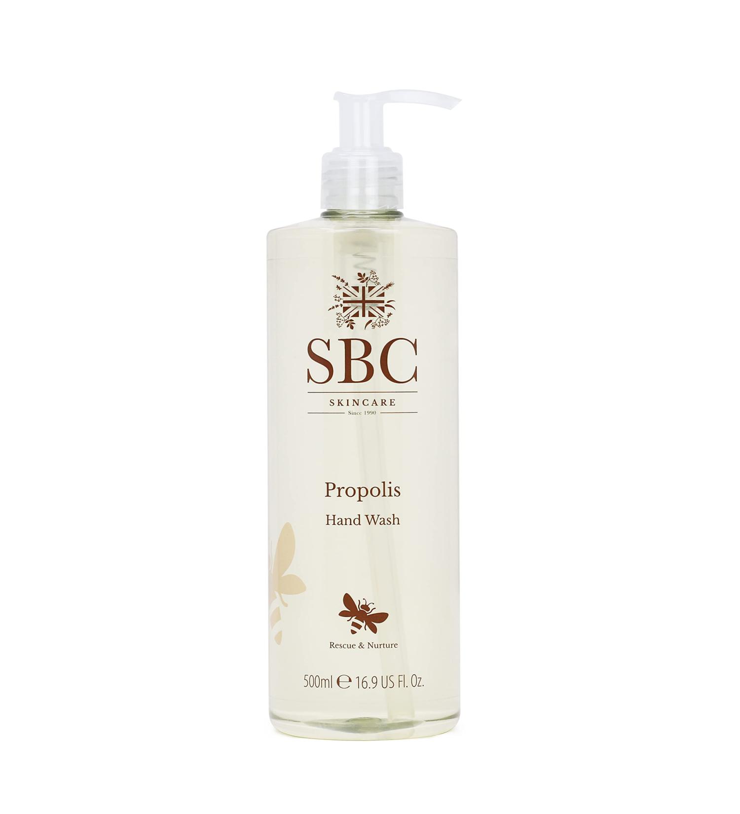 SBC Skincare Propolis Hand Wash - 500ml | Moisturising Hand Wash For All The Family | Propolis Hand Soap For Dry Or Sensitive Skin | Luxury Propolis Hand Soap - Buy Online on GoSupps.com
