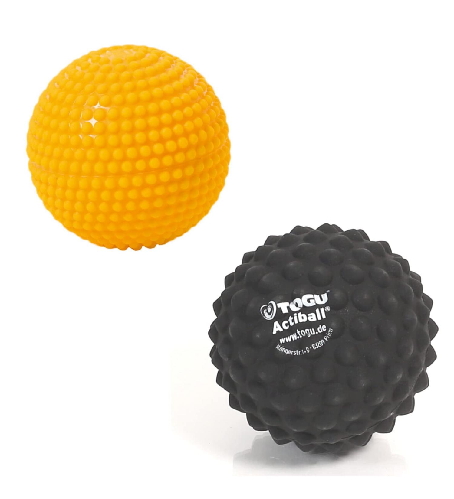 Massage Ball Combo Set: Actiball & 8cm Touch Ball - Yellow Foot Massager for Ultimate Relaxation - Buy Online on GoSupps.com