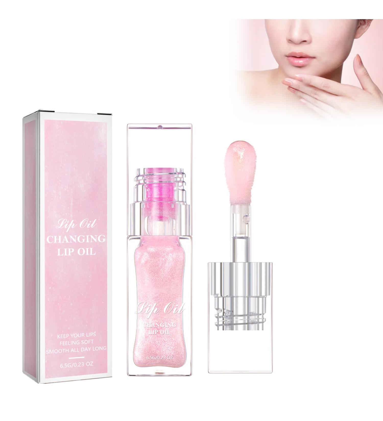 Colour-changing lip oil lip balm pen colour-changing moisturising lip oil plumping lip oil colour changing lip gloss long-lasting lip gloss for lip care and dry - Buy Online on GoSupps.com