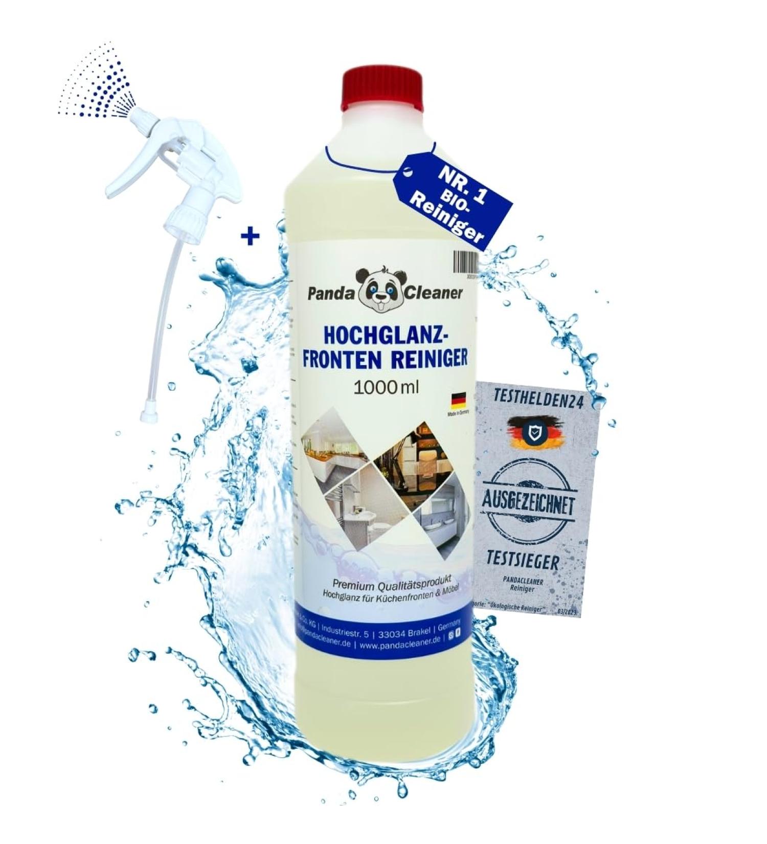 Pandacleaner Kitchen Surface Cleaner 1000 ml Premium Concentrate High Gloss Cleaner for Bathroom Kitchen and Gloss Finish Furniture - Buy Online on GoSupps.com