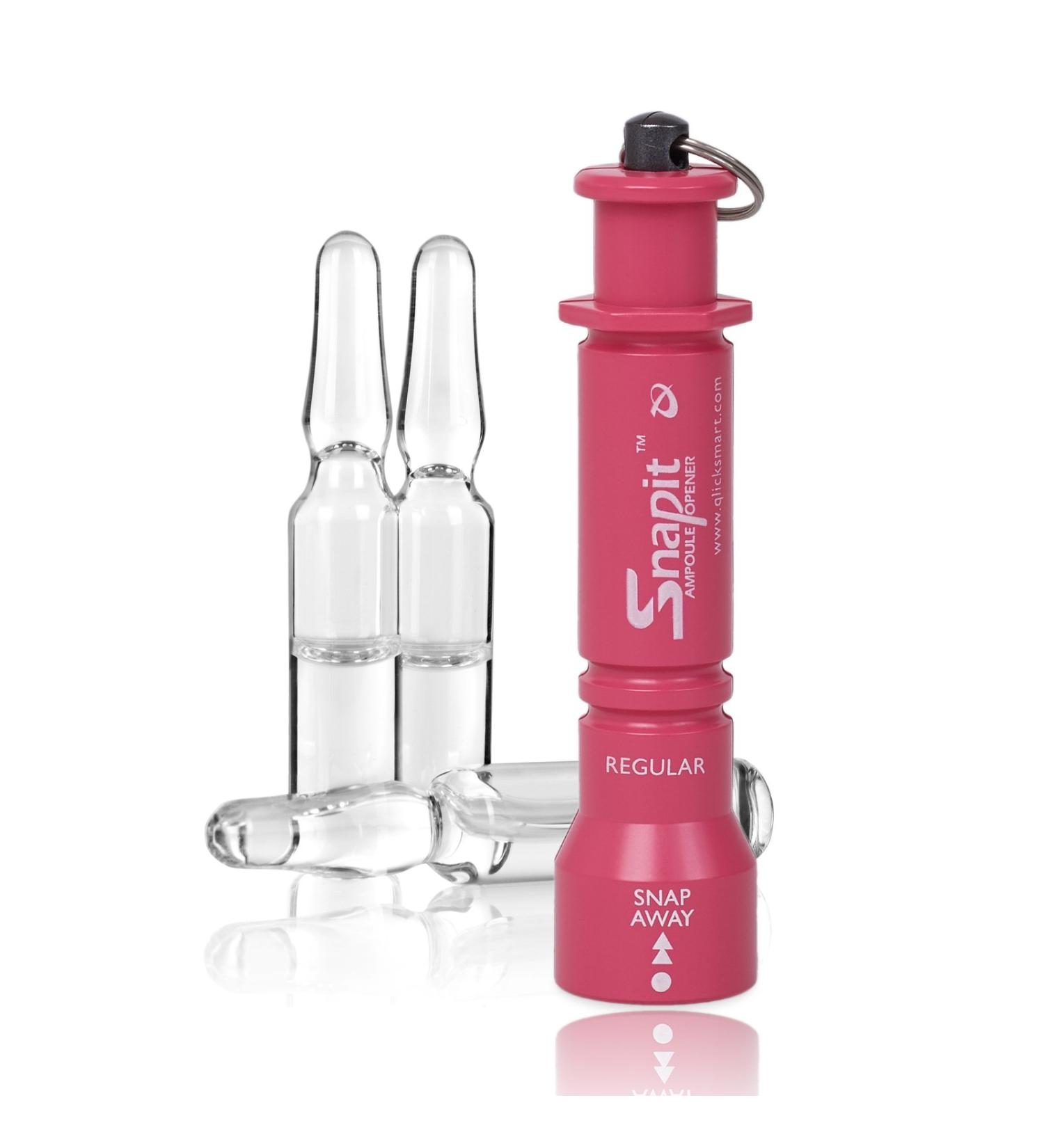 SnapIT Ampoule Opener - Plastic Pink - Fits Glass Ampoules 1-15 ml - Buy Online on GoSupps.com