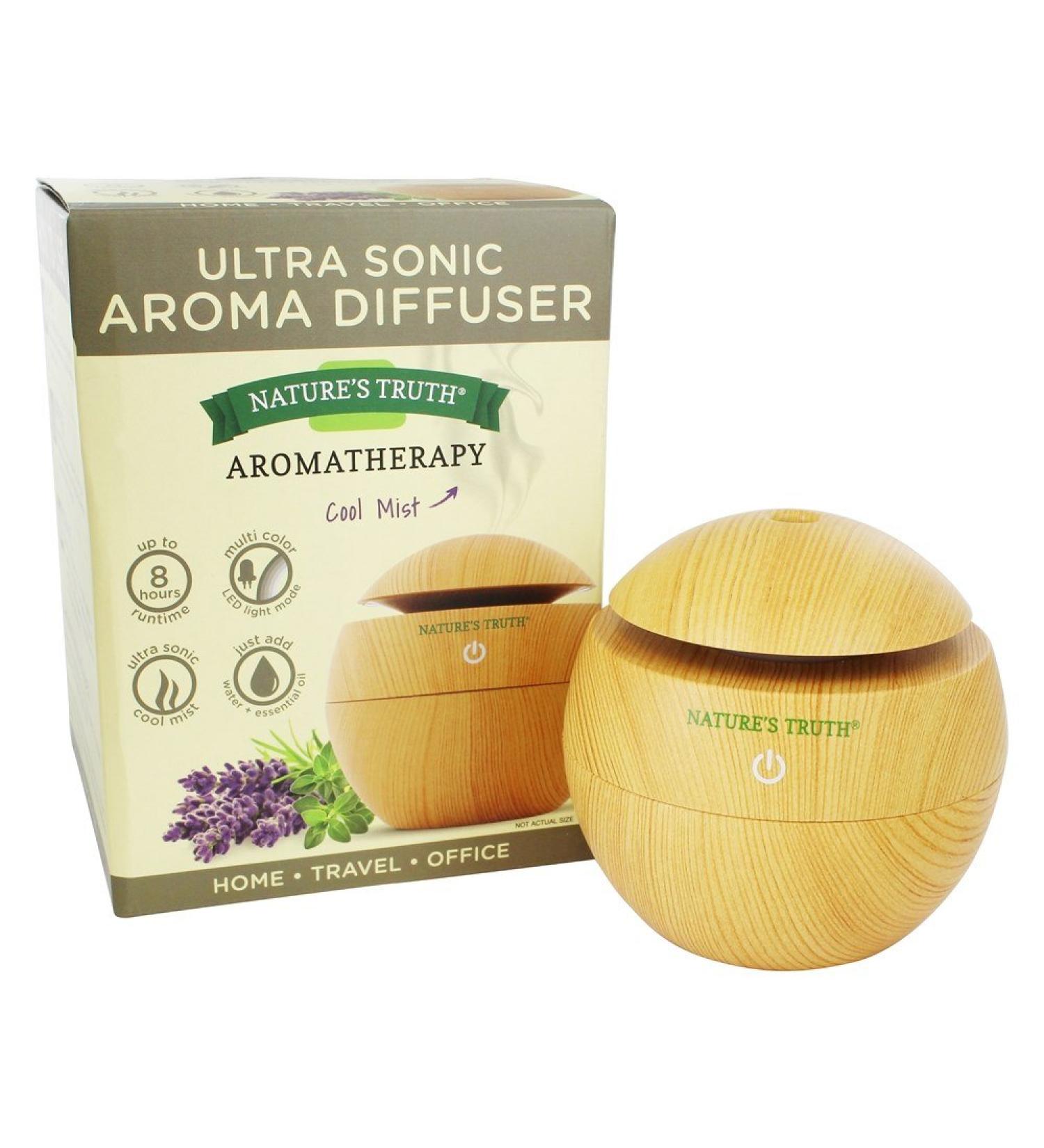 Nature's Truth Ultra-Sonic Aromatherapy Diffuser - Elegant Wood-Look | USB Adapter Included | International Shipping Available - Buy Online on GoSupps.com