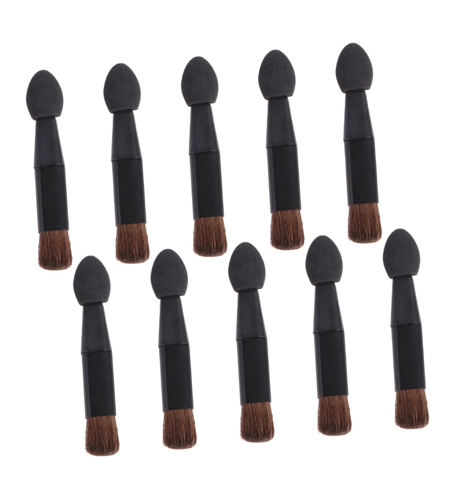 Baluue 10pcs Double Ended Eye Shadow Stick Eyeshadow Sponge Makeup Applicator Beauty Sponges Plastic Black - Buy Online on GoSupps.com