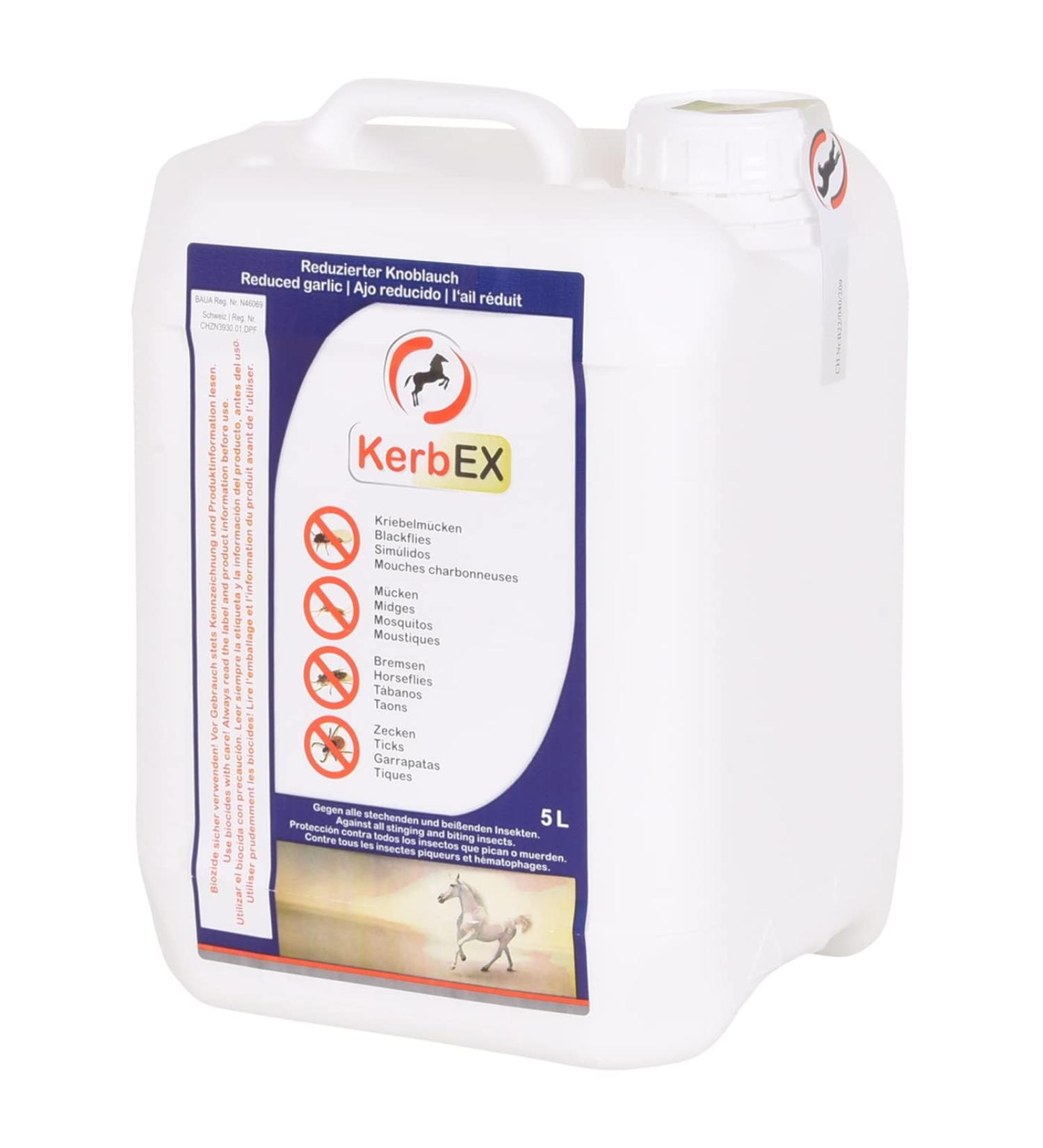 KerbEx blue reduced garlic - insect repellent for horses 5 liters insect protection insect repellent