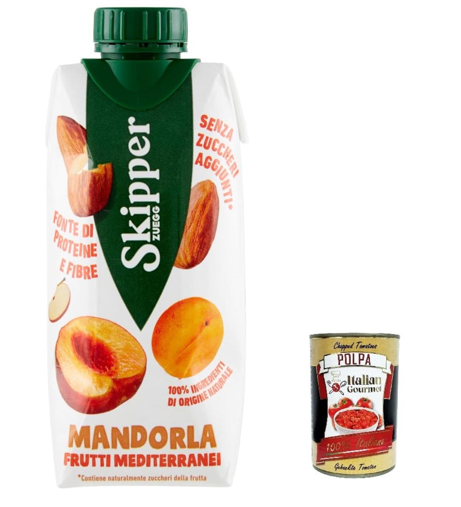  Italian Gourmet E.R. Zuegg Skipper Mediterranean Fruit Almond 330ml + Polpa Italian Gourmet 400g Pack of 18 - Buy Online on GoSupps.com
