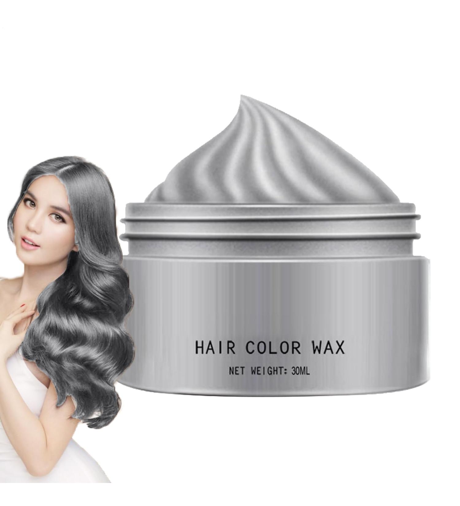 Hair Color Wax 30ml Hair Color Wax Washable Color Mud Styling Cream for Teens Festivals Parties Cosplay Gray F - Buy Online on GoSupps.com
