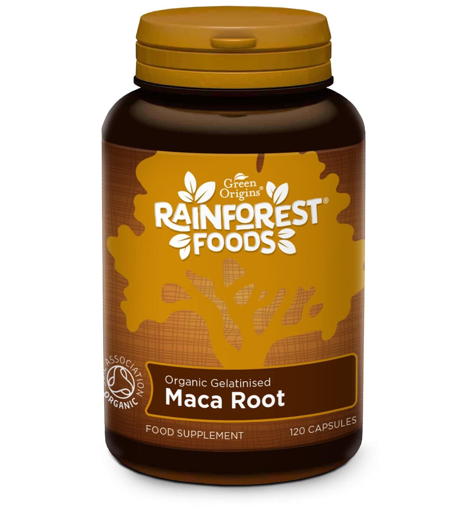 Rainforest Foods Organic Maca Root Capsules 500mg Pack of 120 120 Count (Pack of 1) - Buy Online on GoSupps.com