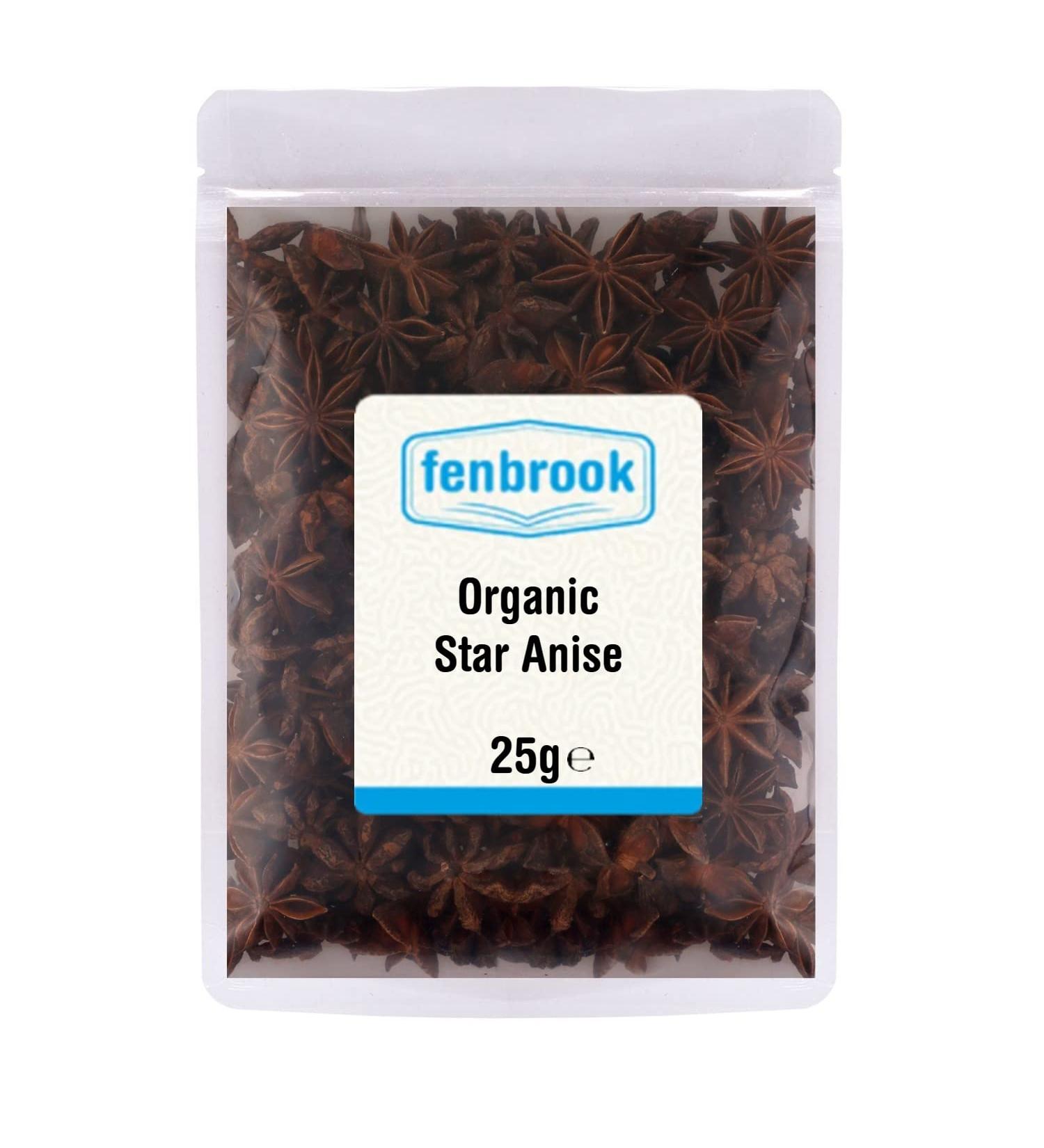 Certified Organic Whole Star Anise 25g - Fenbrook Organic - Buy Online on GoSupps.com