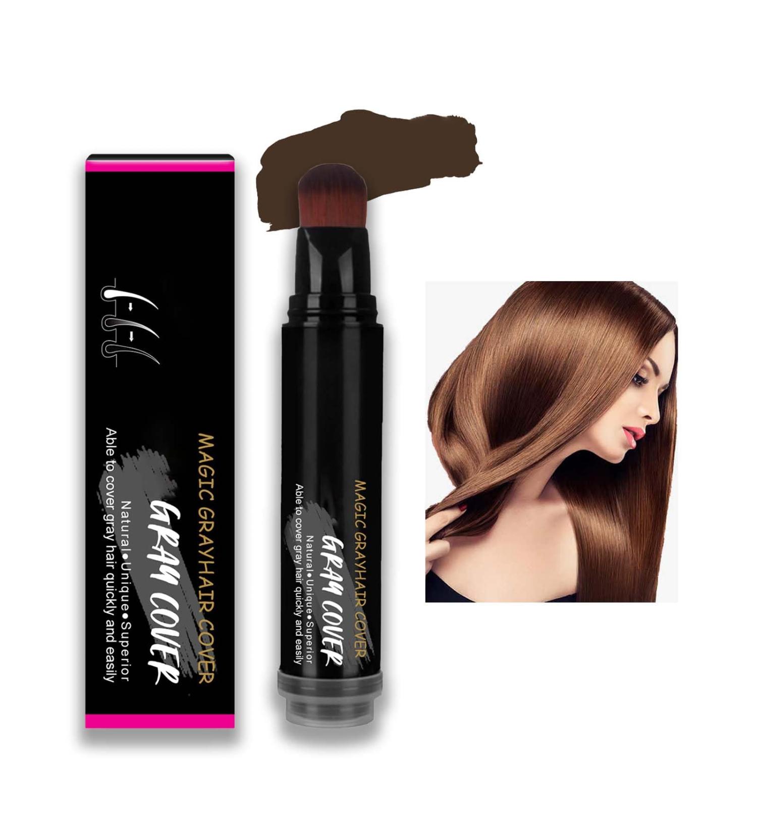 Trendyfave Temporary Hair Dye Brown Disposable Hair Colour Wax Liquid Instant White Hair Coverage - Natural Hairstyle Hair Dye Temporary Hair Wax Colour for Unisex Men Women - Buy Online on GoSupps.com