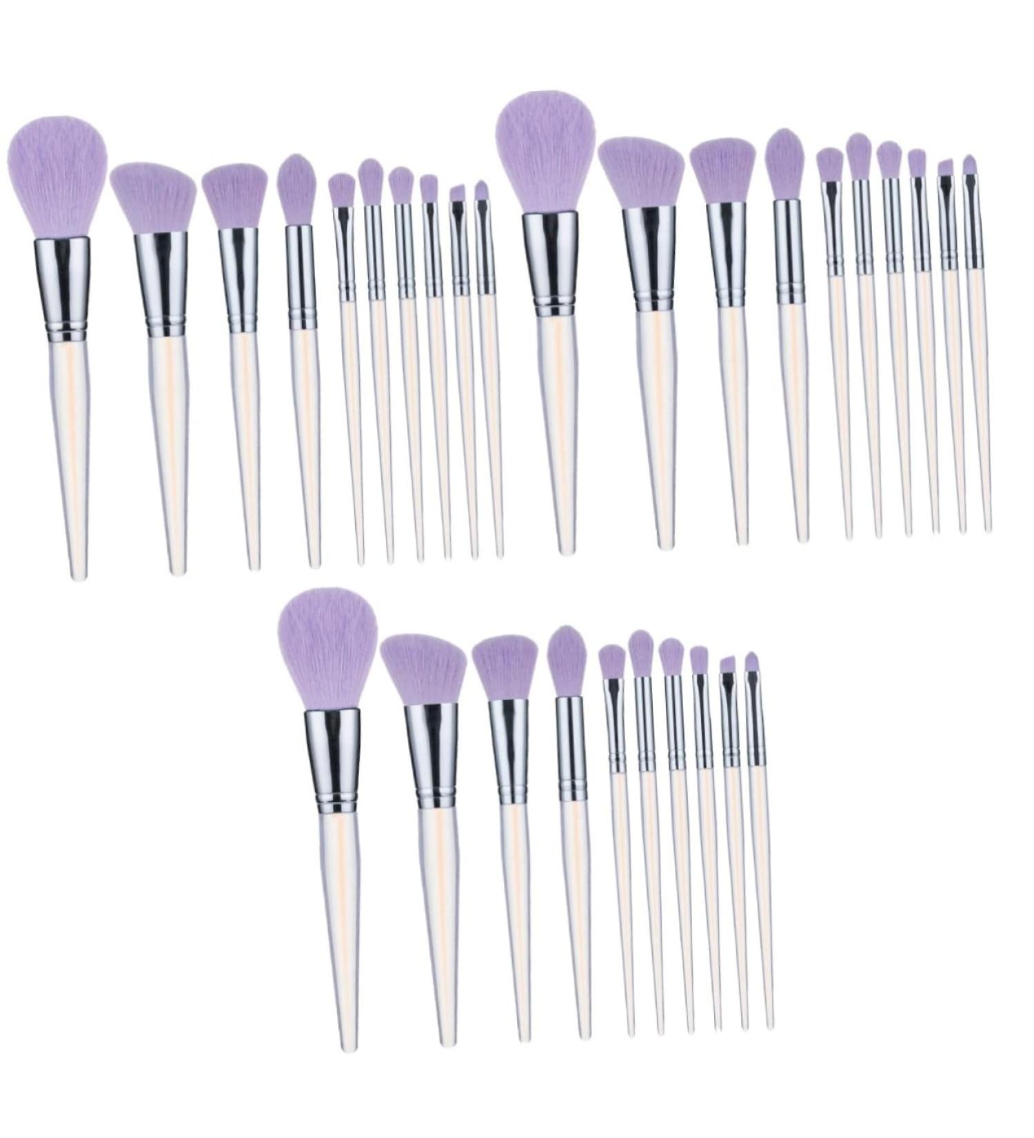 FRCOLOR 30 Pcs Makeup Brushes Set - Crystal Handle Face Powder & Blush Brushes - Purple Cosmetic Tools for Flawless Makeup Application - Buy Online on GoSupps.com