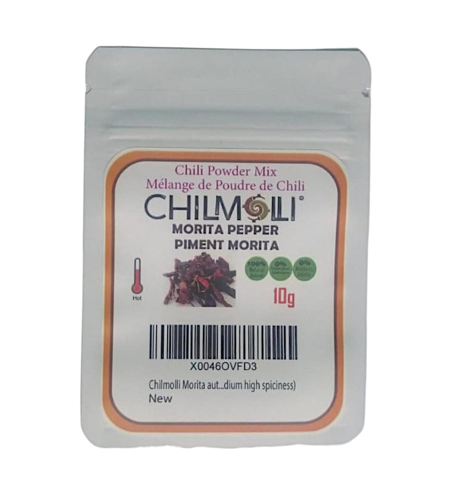 Chilmolli Morita authentic Mexican gourmet chilli powder mix/M lange de poudre de chili Morita/chile Morita molido 10g (medium high spiciness) Morita 10g - Buy Online on GoSupps.com