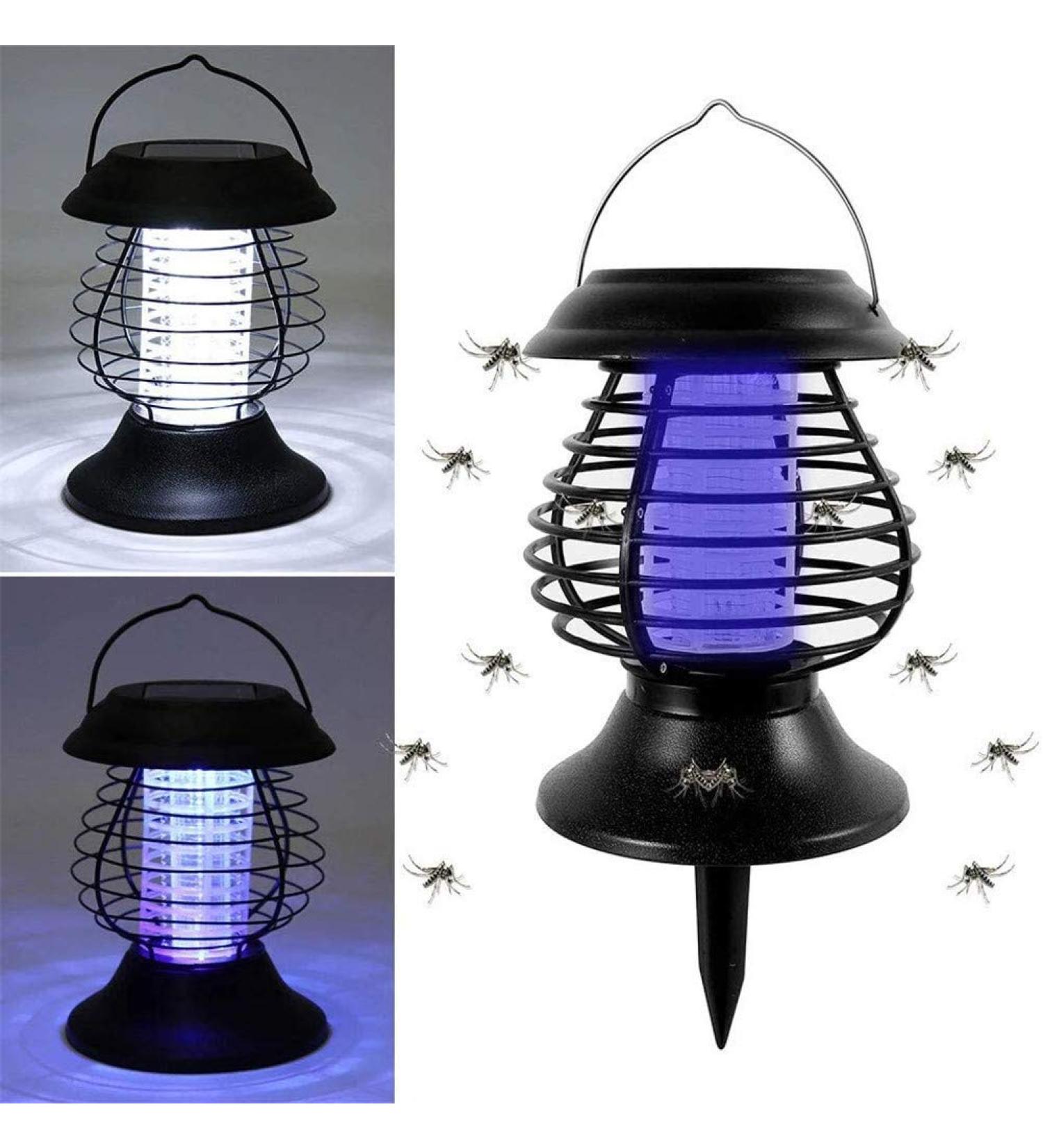 Solar Ultraviolet Insecticidal Lamp Waterproof Flies Mosquitoes and Insects Outdoors Lighting Gardens Patios Lawns Dual Functions - Buy Online on GoSupps.com