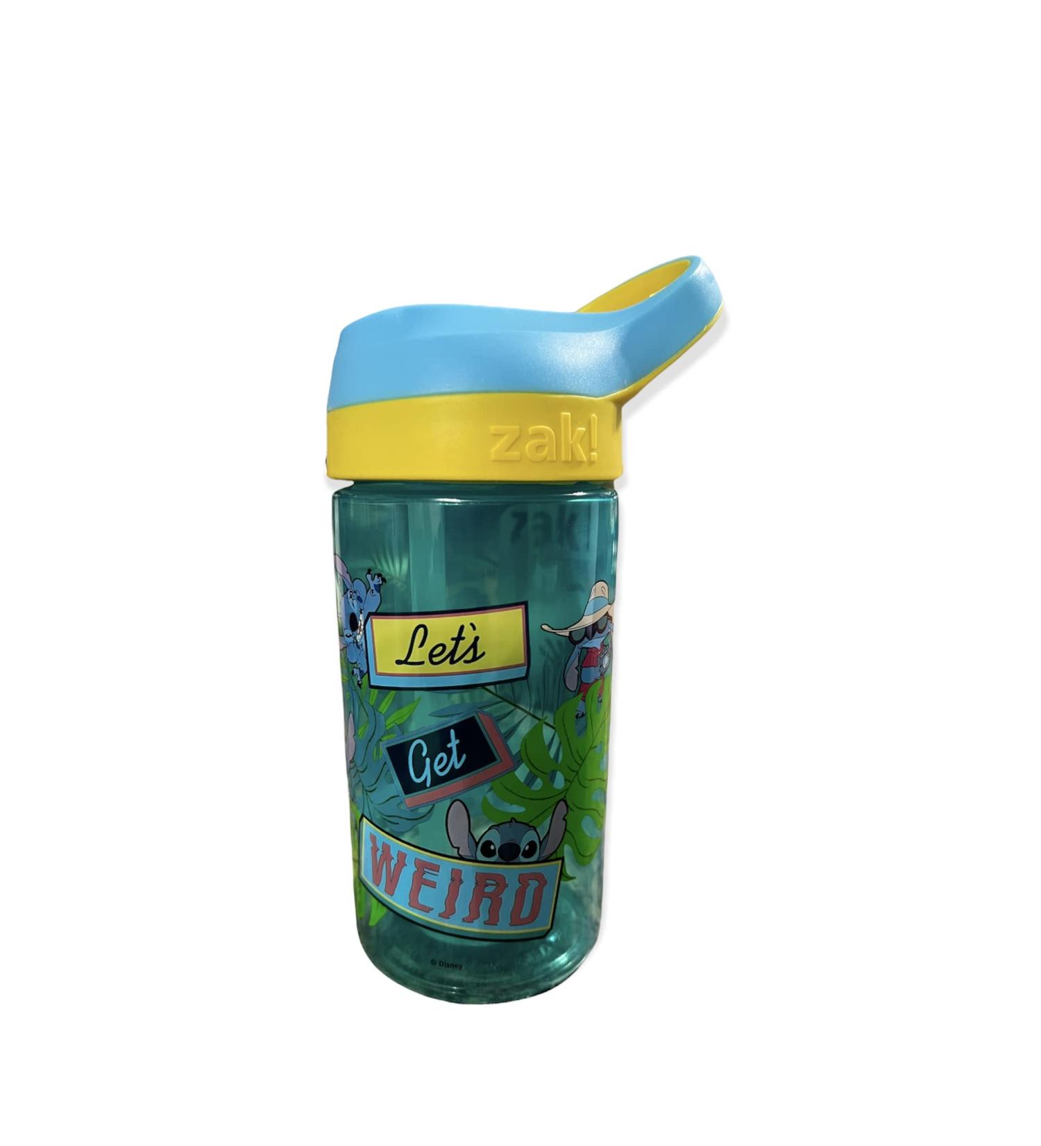 Zak! Disney Lilo and Stitch 16oz Leak Proof Water Bottle with Screw Top and Flip Up Spout - Buy Online on GoSupps.com