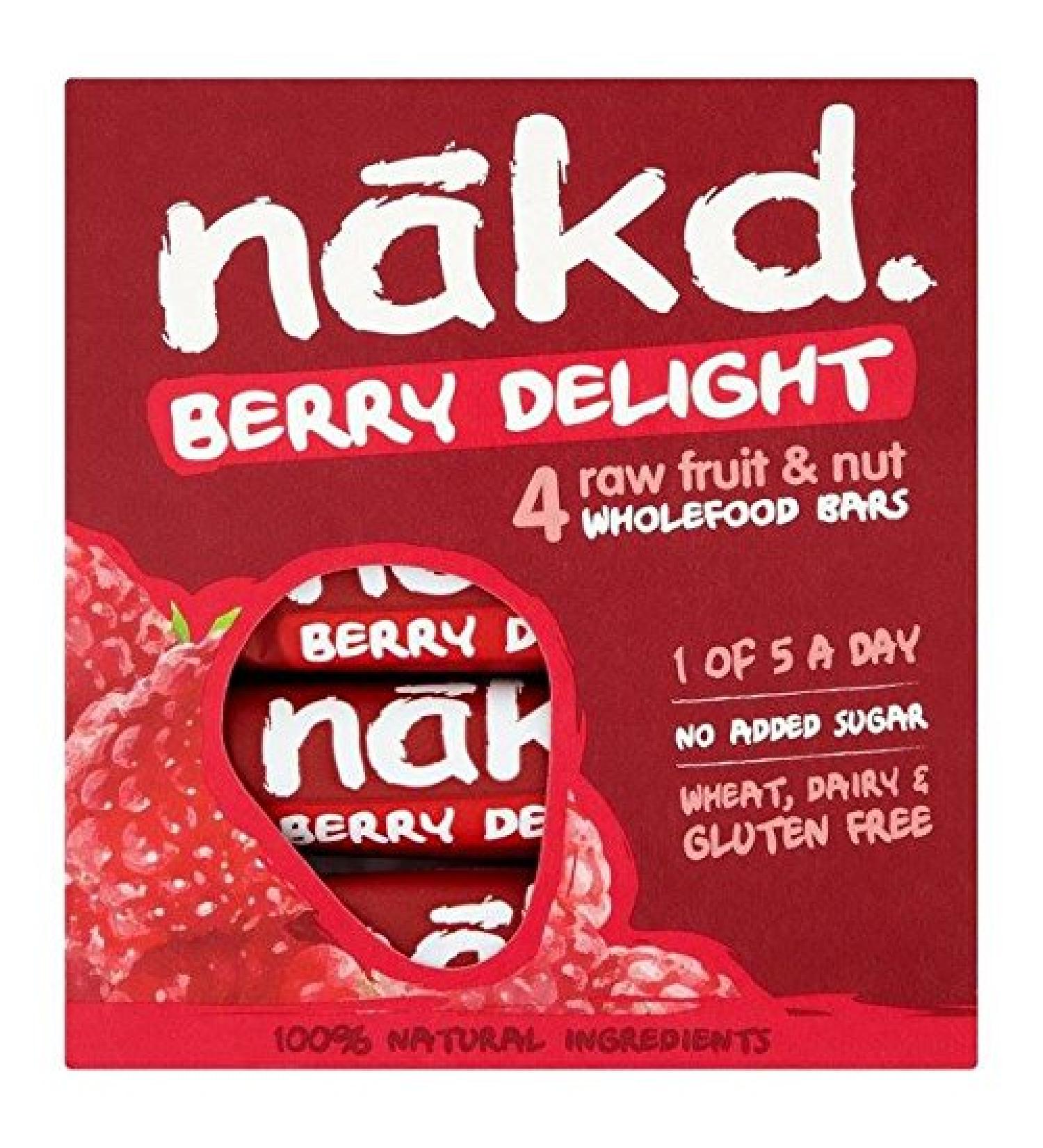 Nakd Nakd Free From Berry Delight - Pack of 4 x 35g