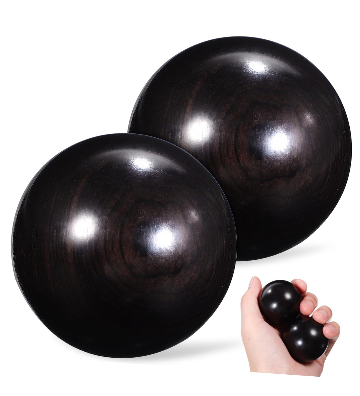 TOVINANNA 8 STK Wooden Massage Balls Handcrafted Baoding Stress Relief Balls Chinese Style Hand Massager for Relaxation - Buy Online on GoSupps.com