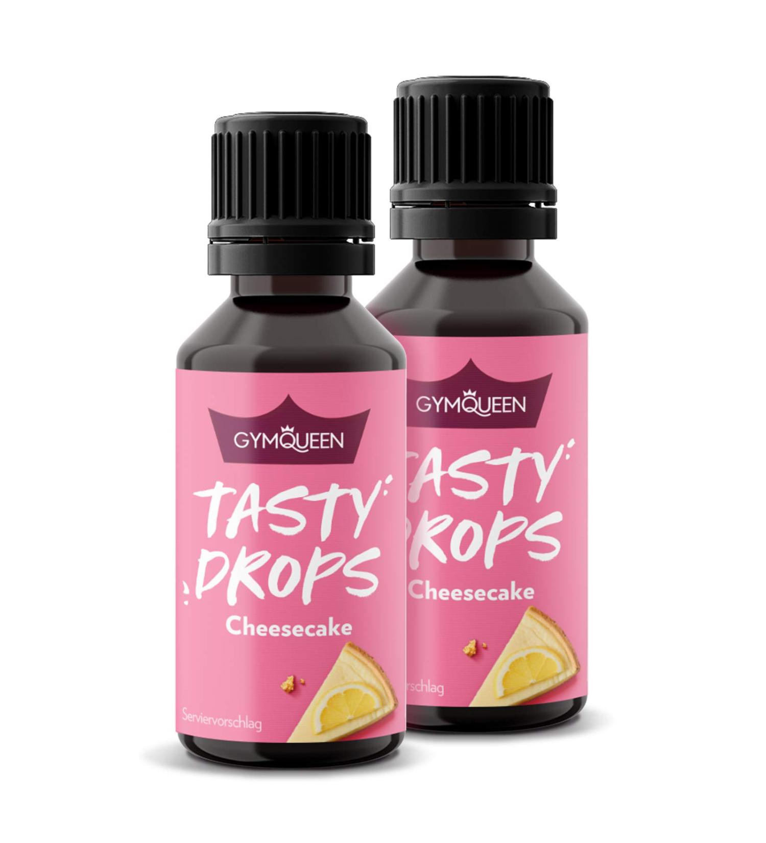 Buy GymQueen Tasty Drops Cheesecake - 2x30ml Calorie-Free Flavour Drops | International Shipping Available - Buy Online on GoSupps.com