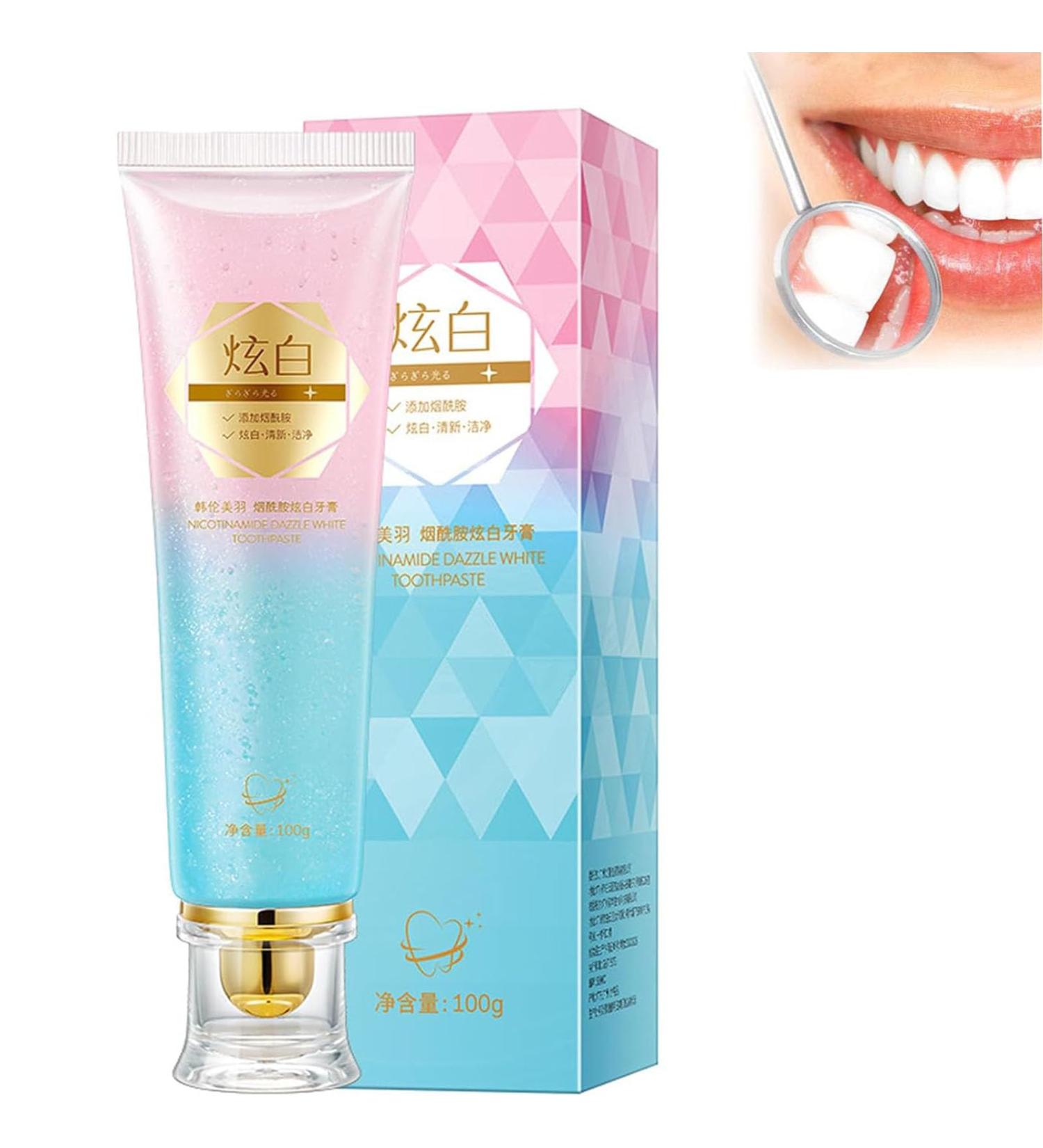 Niacinamide Toothpaste for Brightening & Stain Removal | Fresh Breath & Comprehensive Care - Buy Online on GoSupps.com