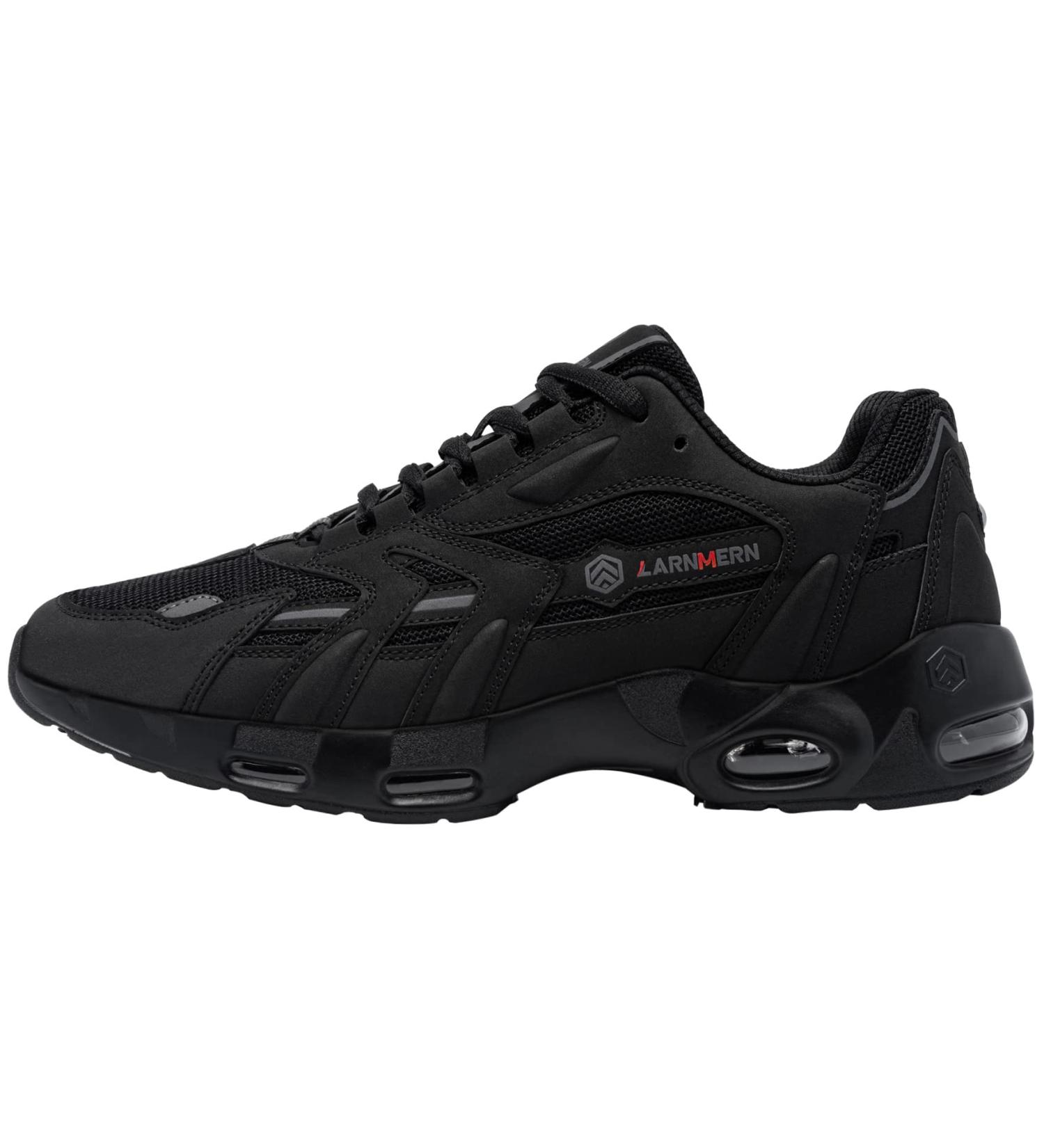 LARNMERN Men's Non-Slip Work Shoes - Fashion Sneakers for Kitchen Chef, Waterproof, Slip Resistant, Air Cushion, Size 10, Black - Buy Online on GoSupps.com