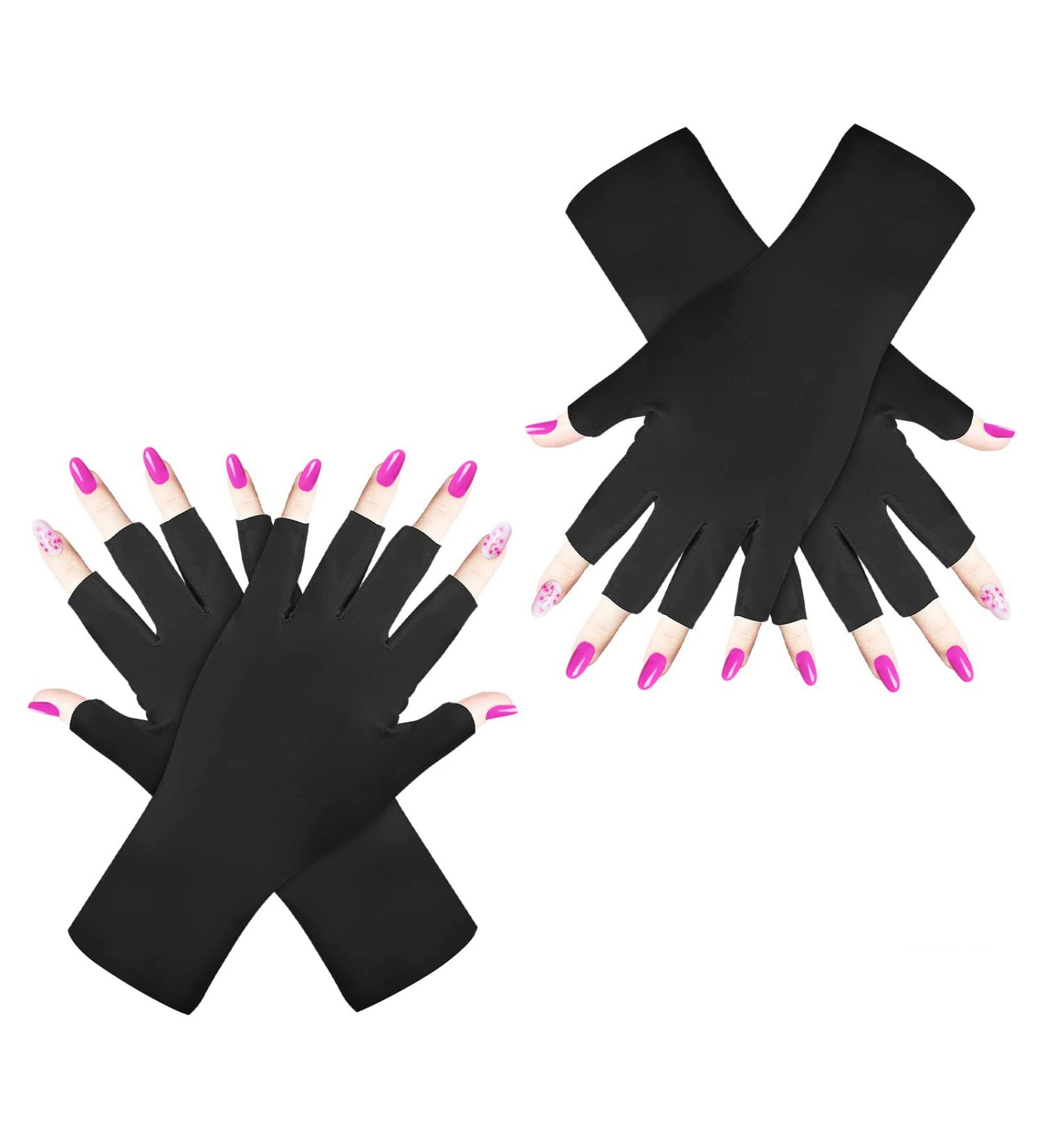 MEGXIT UV Gloves - 2 Pairs UPF50+ Protection for Gel Nail Lamp, Manicures, Nail Art - Fingerless Glove for Skin Care and Sun UV Light Protection - Buy Online on GoSupps.com