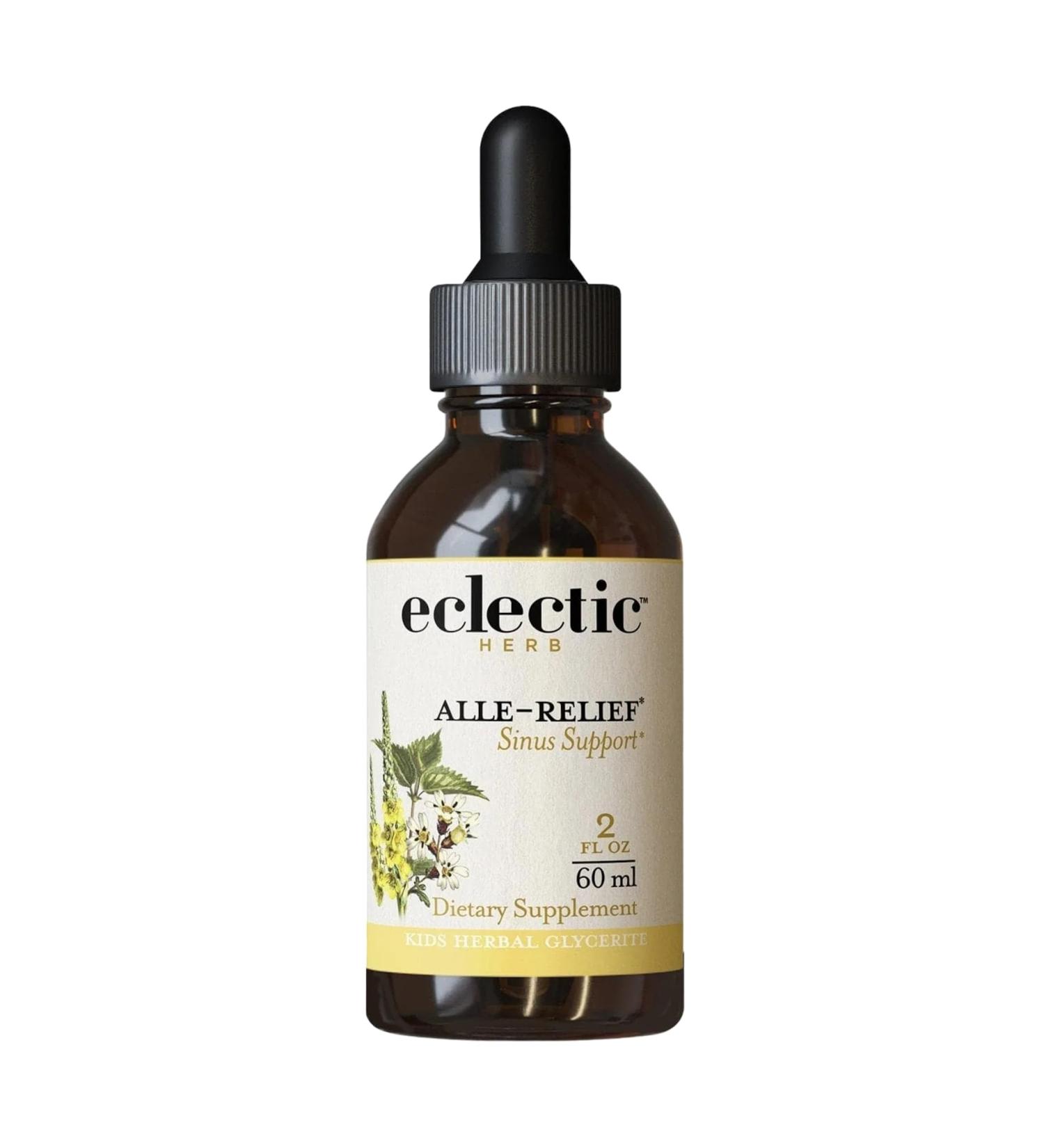 Eclectic Herb - Alle-Relief Kids | Liquid Herbal Supplement | Liquid Drops | Seasonal Sinus Immune & Respiratory Support | Vegan Non-GMO Gluten Free Alcohol-Free (2 fl oz | 60 ml) - Buy Online on GoSupps.com