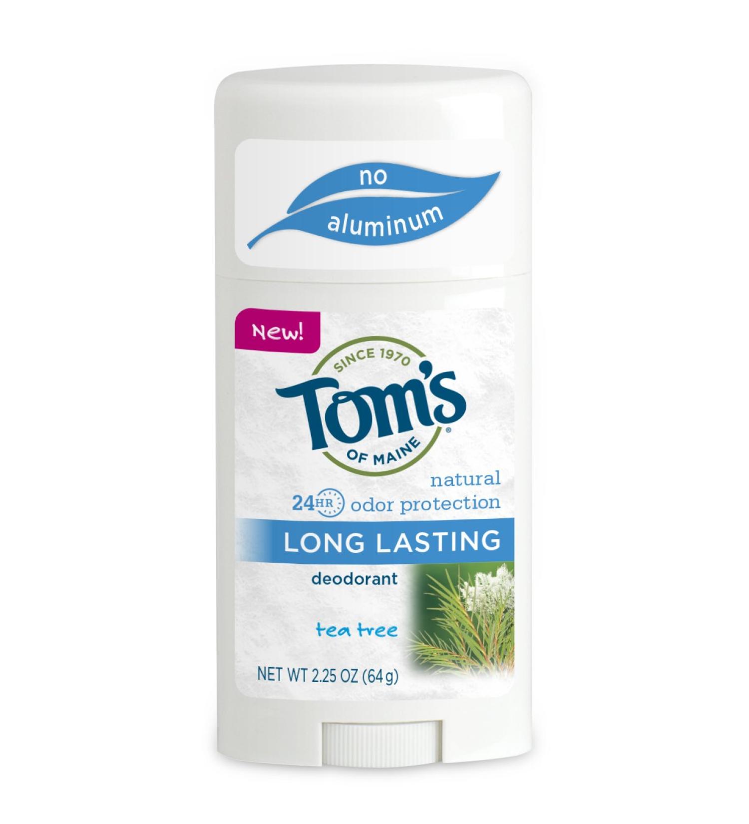 Tom's of Maine  Natural Long Lasting Aluminum Free Deodorant - Tea Tree  2.25 Ounce Tea Tree 2.25 Ounce (Pack of 1)