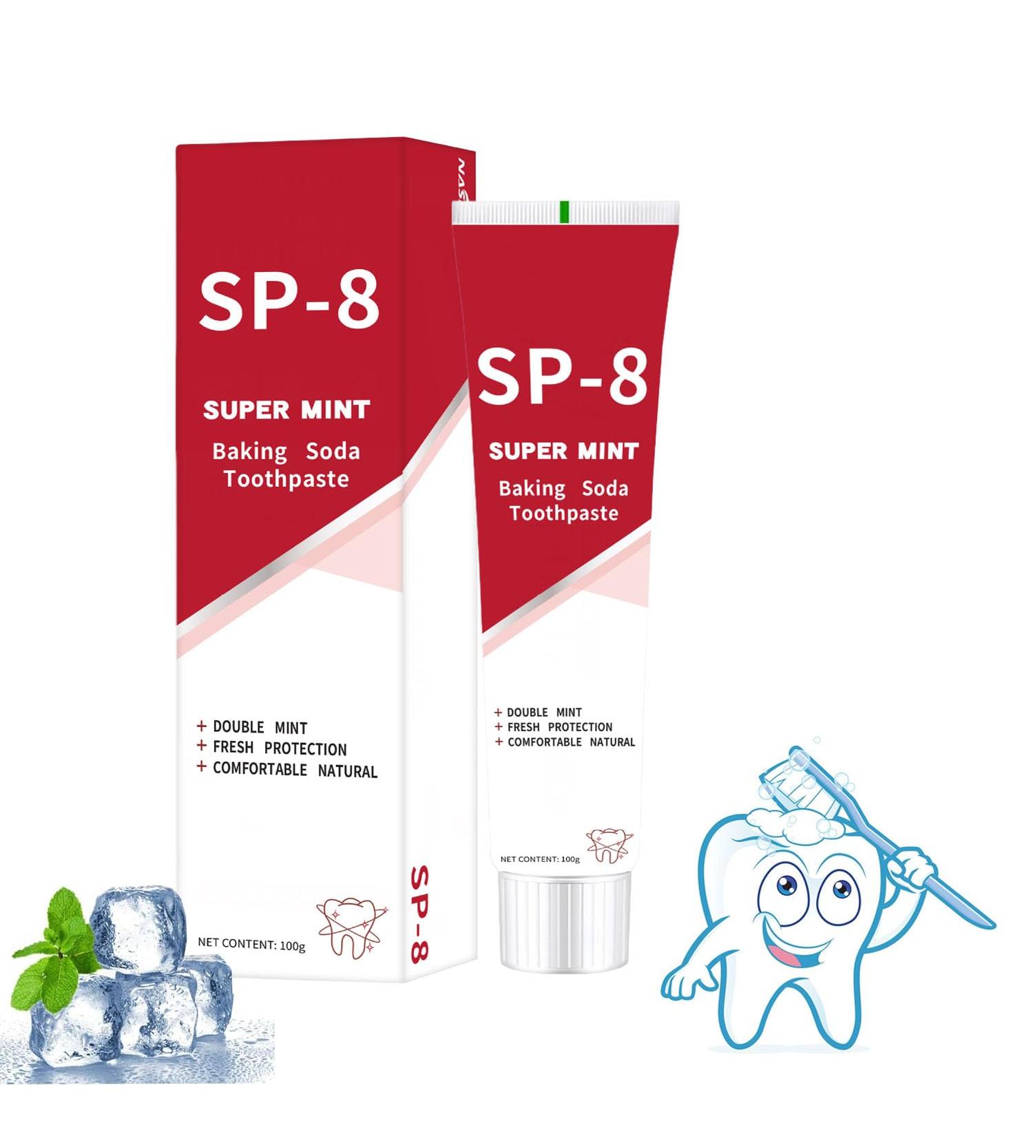 SP-8 Ultra Whitening & Probiotic Toothpaste - Fresh Breath & Deep Cleaning Care 100g | International Shipping Available - Buy Online on GoSupps.com