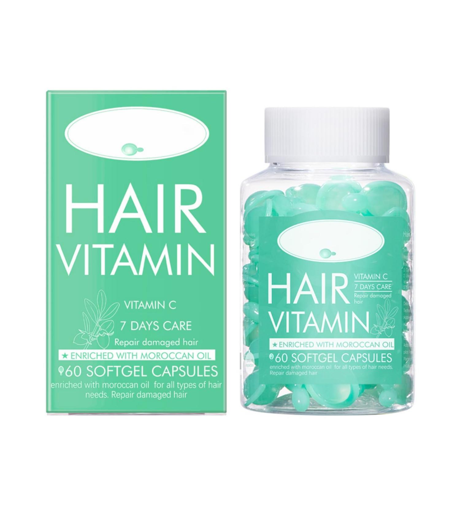 Buy Hair Oils & Repair Serum Capsules | Vitamin E for Split Ends | 60PCS Hair Treatment for Healthy Silky Thicker Hair - Buy Online on GoSupps.com