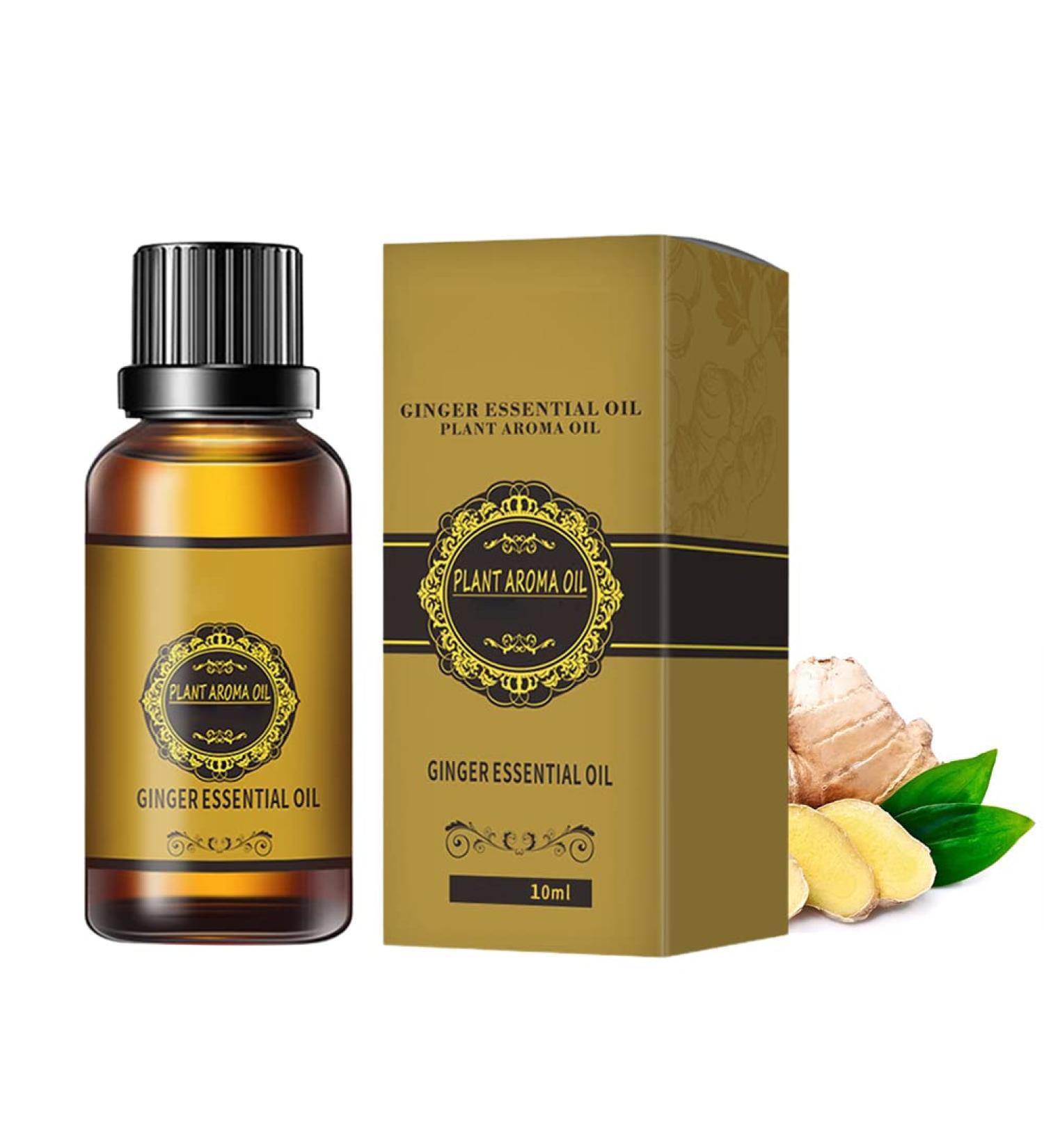 Belly Drainage Ginger Oil 10ml | Natural Abdominal Massage & Lymphatic Drainage | Promotes Blood Circulation & Anti-Aging - Buy Online on GoSupps.com