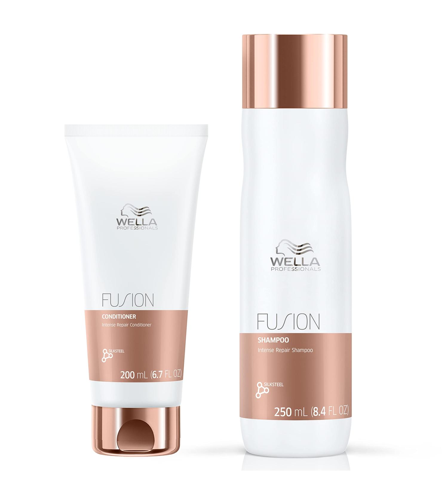 Wella Professionals Fusion Intense Repair - Amino Acid Hair Care for Stressed & Brittle Hair | 250ml Shampoo & 200ml Conditioner - Buy Online on GoSupps.com