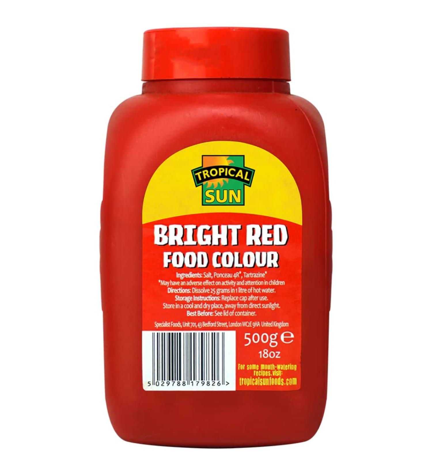 Tropical Sun Food Colour Bright Red 20 x 500g