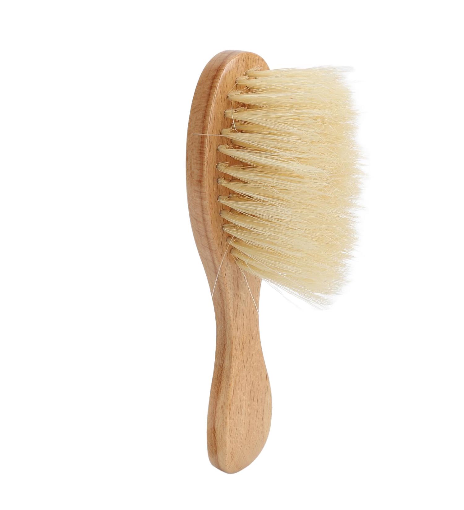 Soft Bristle Neck Duster Cleaning Brush for Face and Hair Ergonomic Design for Broken Hair Cleaning Wood Handle - Buy Online on GoSupps.com