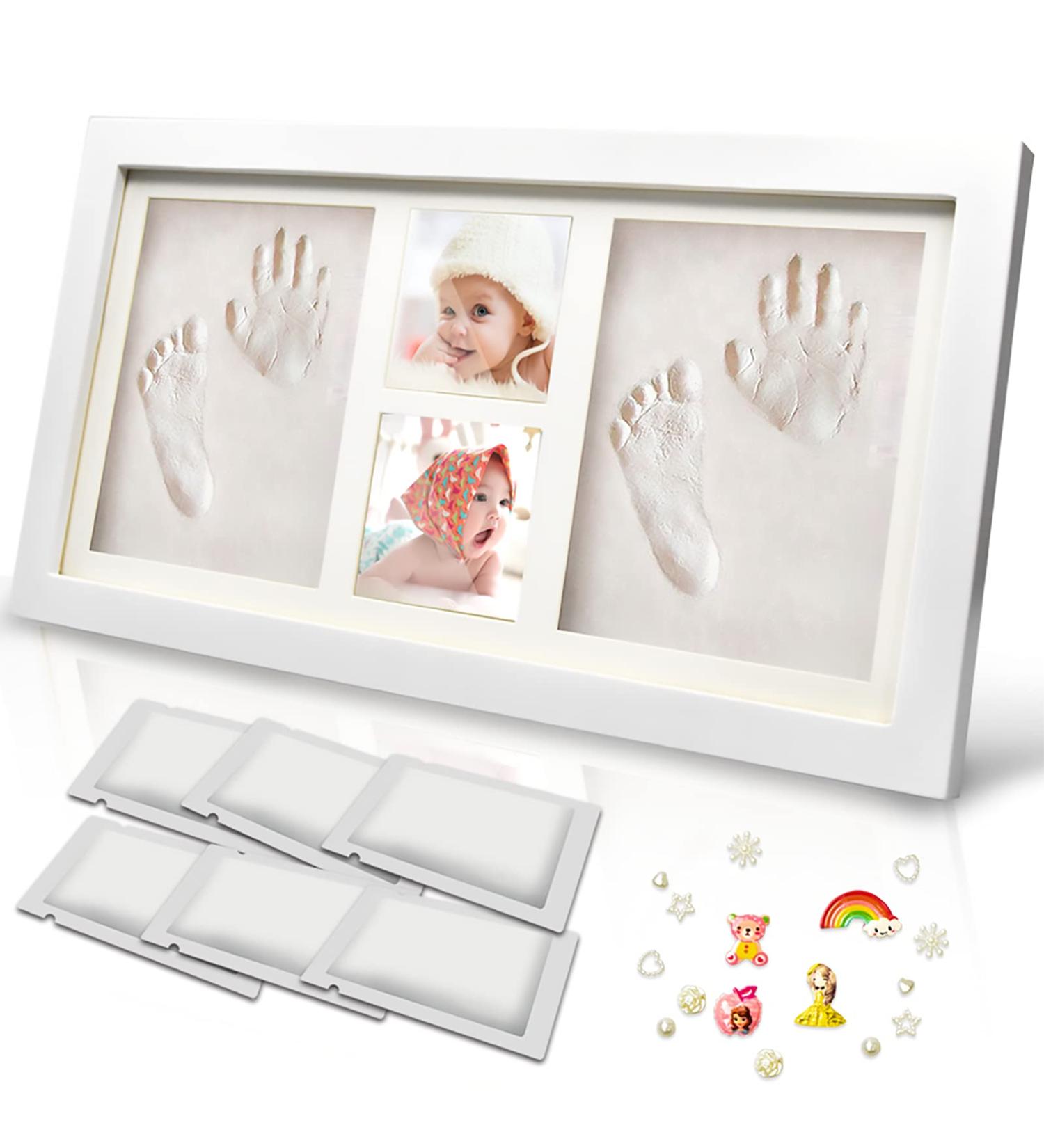 Shop Tenquan Baby Handprint & Footprint Kit - Wooden Frame & Plaster Casting Set | Perfect Gift for Newborns & Babies - International Shipping Available - Buy Online on GoSupps.com