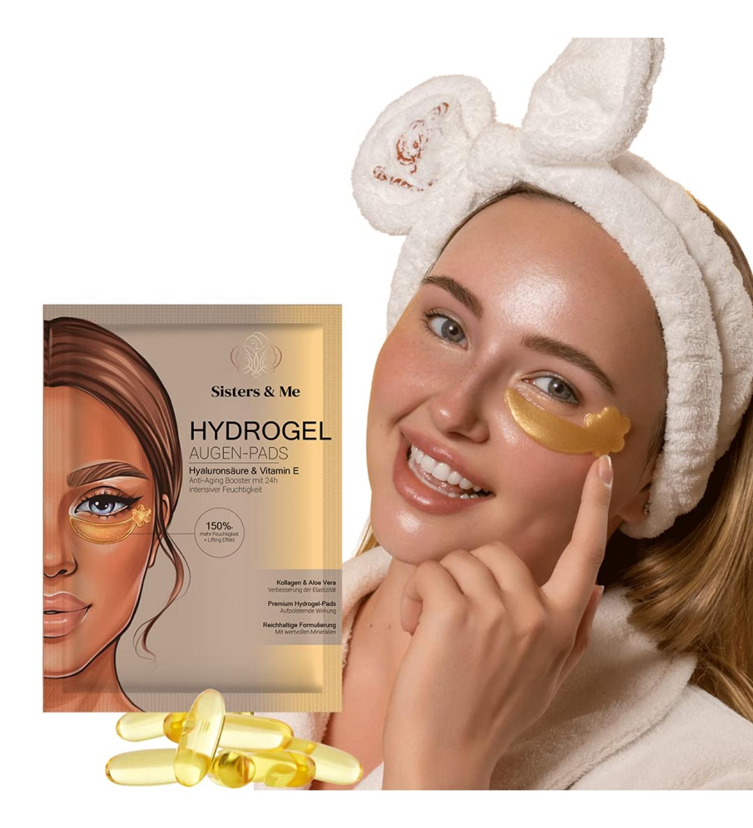 Buy Sisters & Me Hyaluron Anti-Aging Eye Pads - Dark Circle Removal & Intensive Moisture with Vitamin E & Aloe Vera - Cool Eye Masks for All Skin Types - International Shipping Available - Buy Online on GoSupps.com