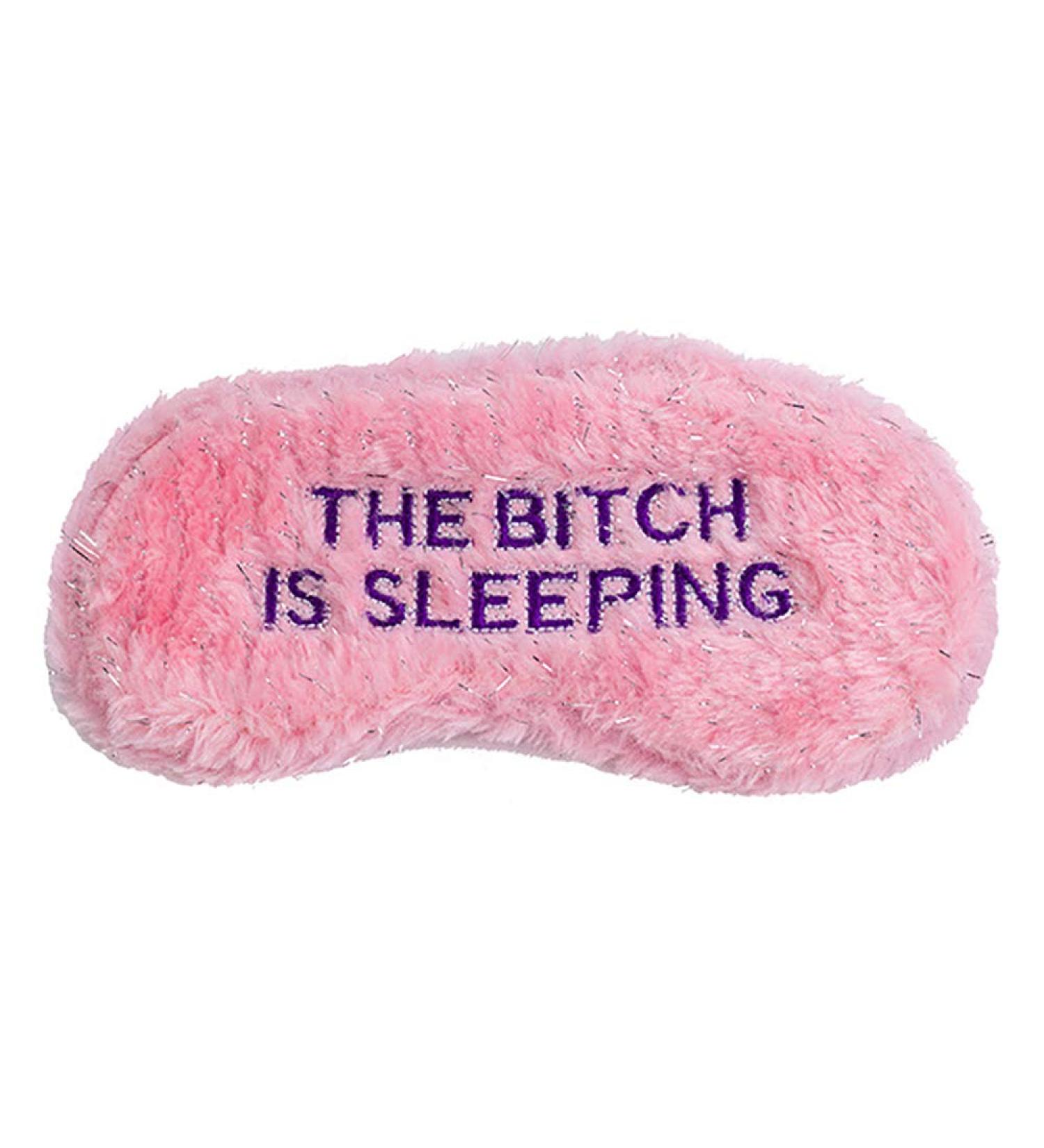 Diabolical Gifts Novelty Eye Mask - 'The Bitch is Sleeping' Sleep Joke Blindfold Practical Joke Gift Pink