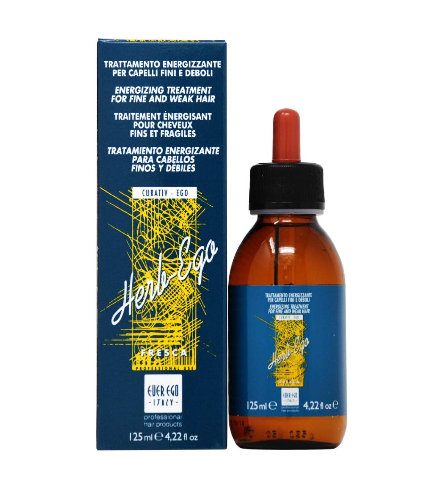Ever Ego Italy Herb-Ego Fresca Energizing Drop Lotion Treatment for Fine and Weak Hair 4.22 ounce