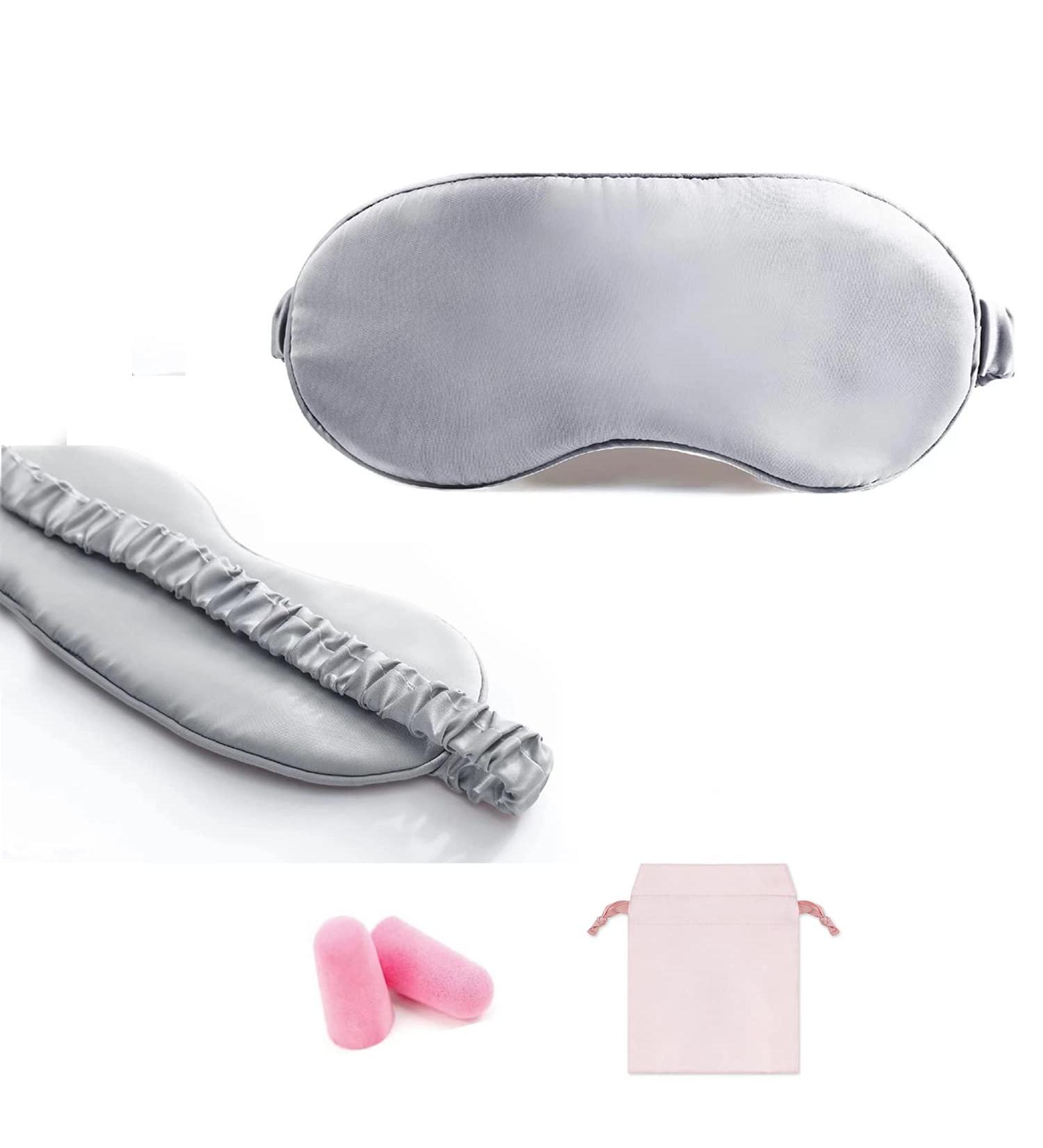 OneCut Silk-Like Sleep Eye Mask - Lightweight & Comfortable for Men and Women - Gray - Buy Online on GoSupps.com