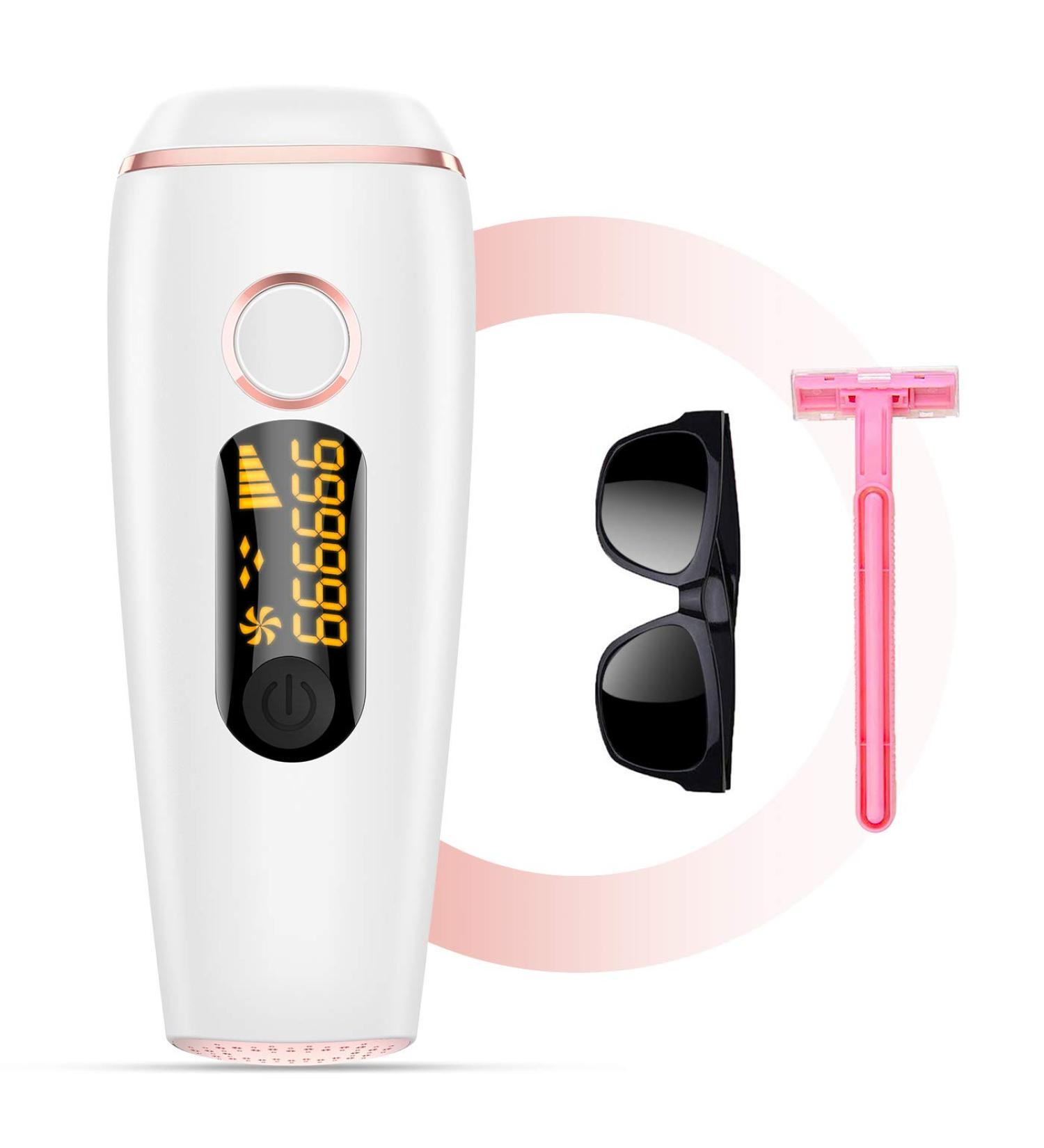 Fezax IPL Hair Removal Device 999,999 Flashes - Permanent Painless Hair Removal for Women and Men - Profesional Treatment for Face and Body - Home Use - Buy Online on GoSupps.com
