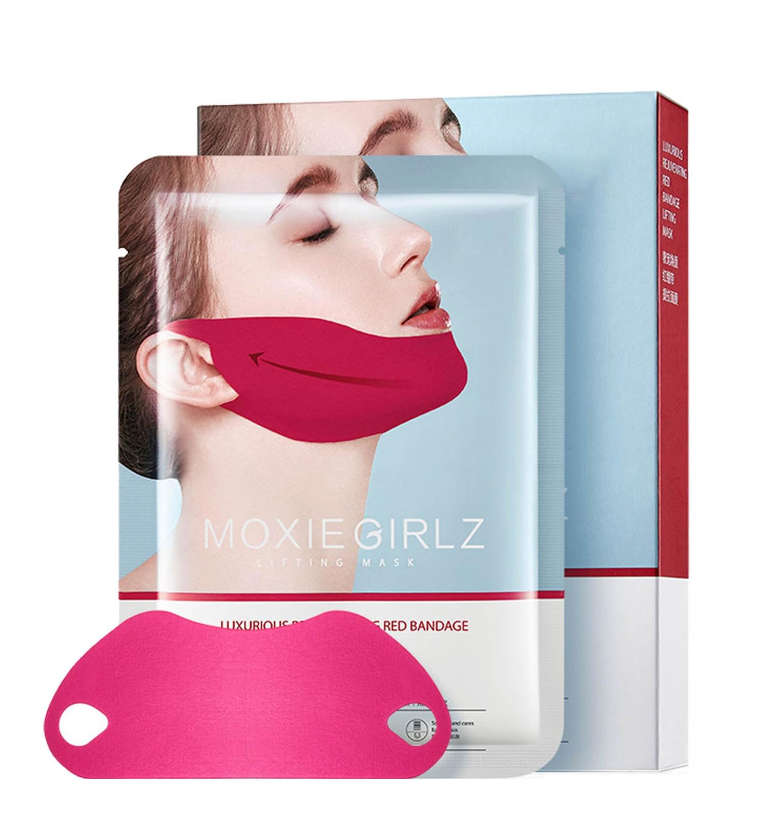 Double chin lifting face mask V line lifting mask for double chin tightening V-shape mask V-line face shaping mask slimming lifting firming double chin treatment mask 5 pieces facial mask - Buy Online on GoSupps.com