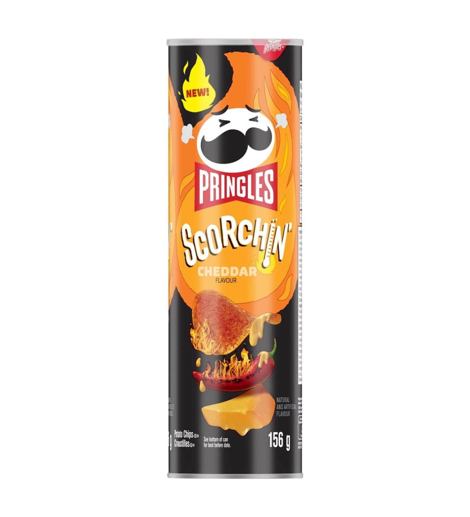 Pringles Scorchin Cheddar Flavour Potato Chips 156 g Snack Chip And Crisp - Buy Online on GoSupps.com