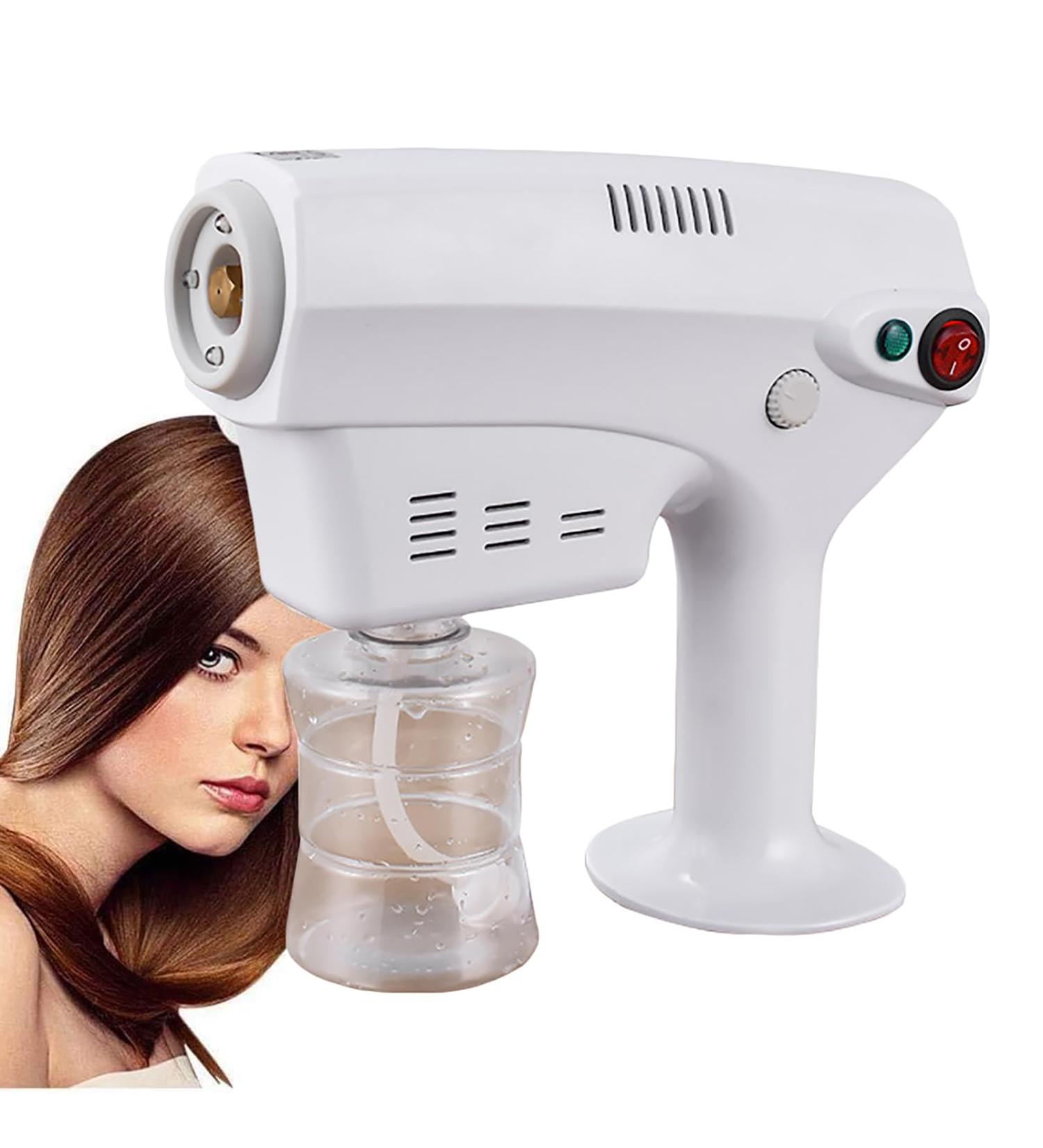 Portable Hair Nano Steamer Nano Spray Steamer with 260ml Liquid Container 0.26 nm Vapor Fog Molecules Adjustable Intensity and Detachable Nozzle for Home Office Hotel Hospital - Buy Online on GoSupps.com