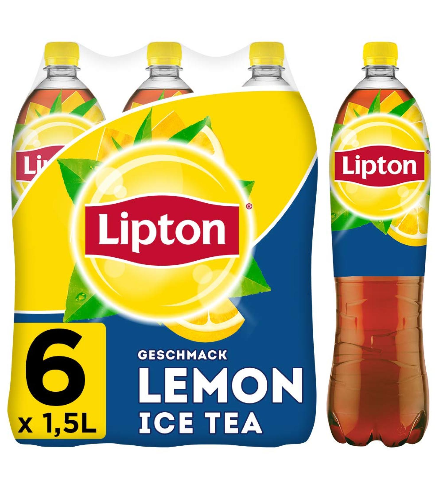 Buy Lipton Ice Tea Lemon - Iced Tea with Lemon Flavor (Pack of 6 x 1.5L) - Refreshing International Shipping - Buy Online on GoSupps.com