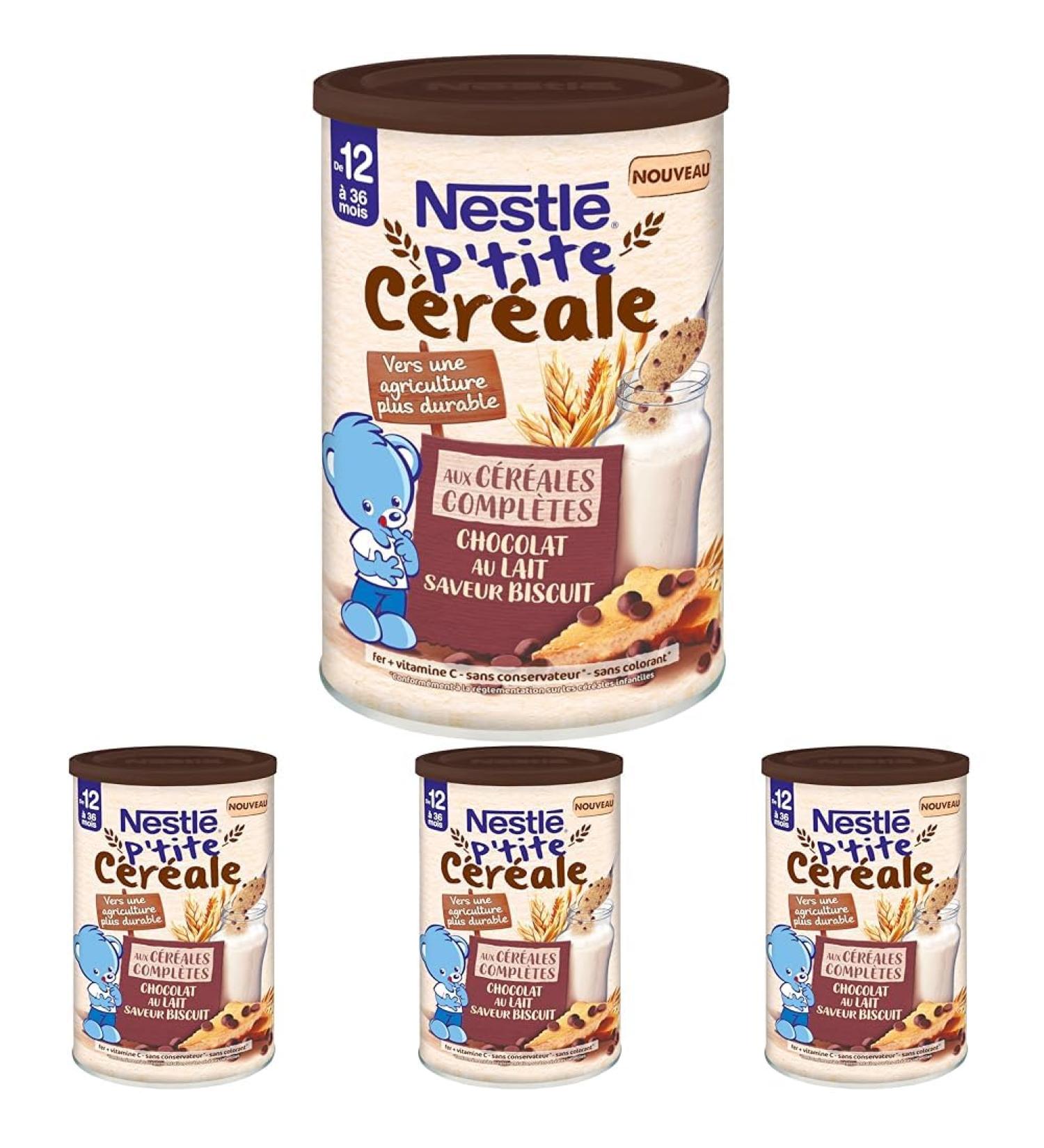 P'tite C r ales - chocolat au lait saveur biscuit - c r ales compl tes - d s 12 mois - 415g (Lot de 4) Chocolat 415 g (Lot de 4)