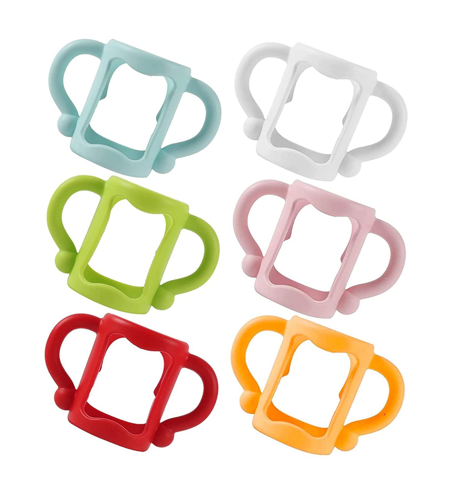 6 Pack Dr. Brown Multicolor Silicone Baby Bottle Handles - Easy Grip Holders for Babies - BPA-Free - Buy Online on GoSupps.com