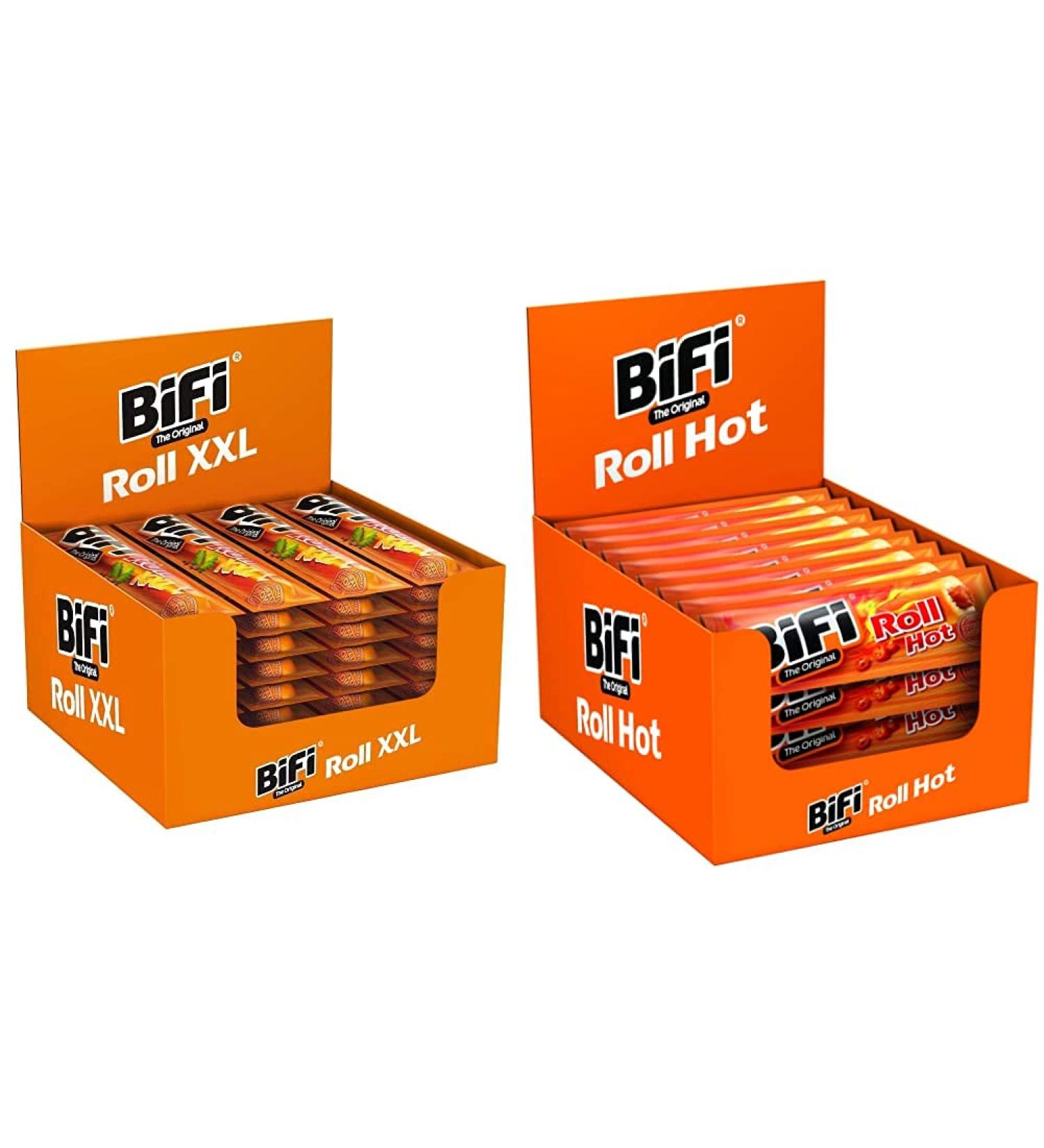 BIFI Roll XXL 24 Pack - Hearty Salami Meat Snacks & Spicy Roll Hot Bundle - International Shipping Available - Buy Online on GoSupps.com