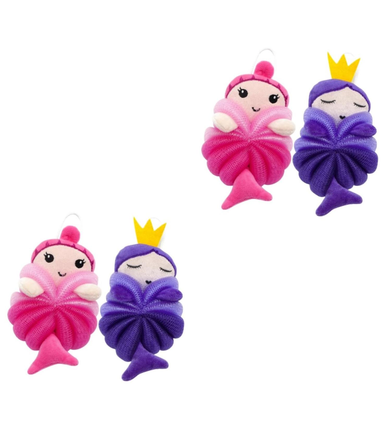 Angoily 4 Pcs Cartoon Bath Balls | Luffa Shower Sponge & Exfoliating Body Scrubbers for Kids - International Shipping Available - Buy Online on GoSupps.com