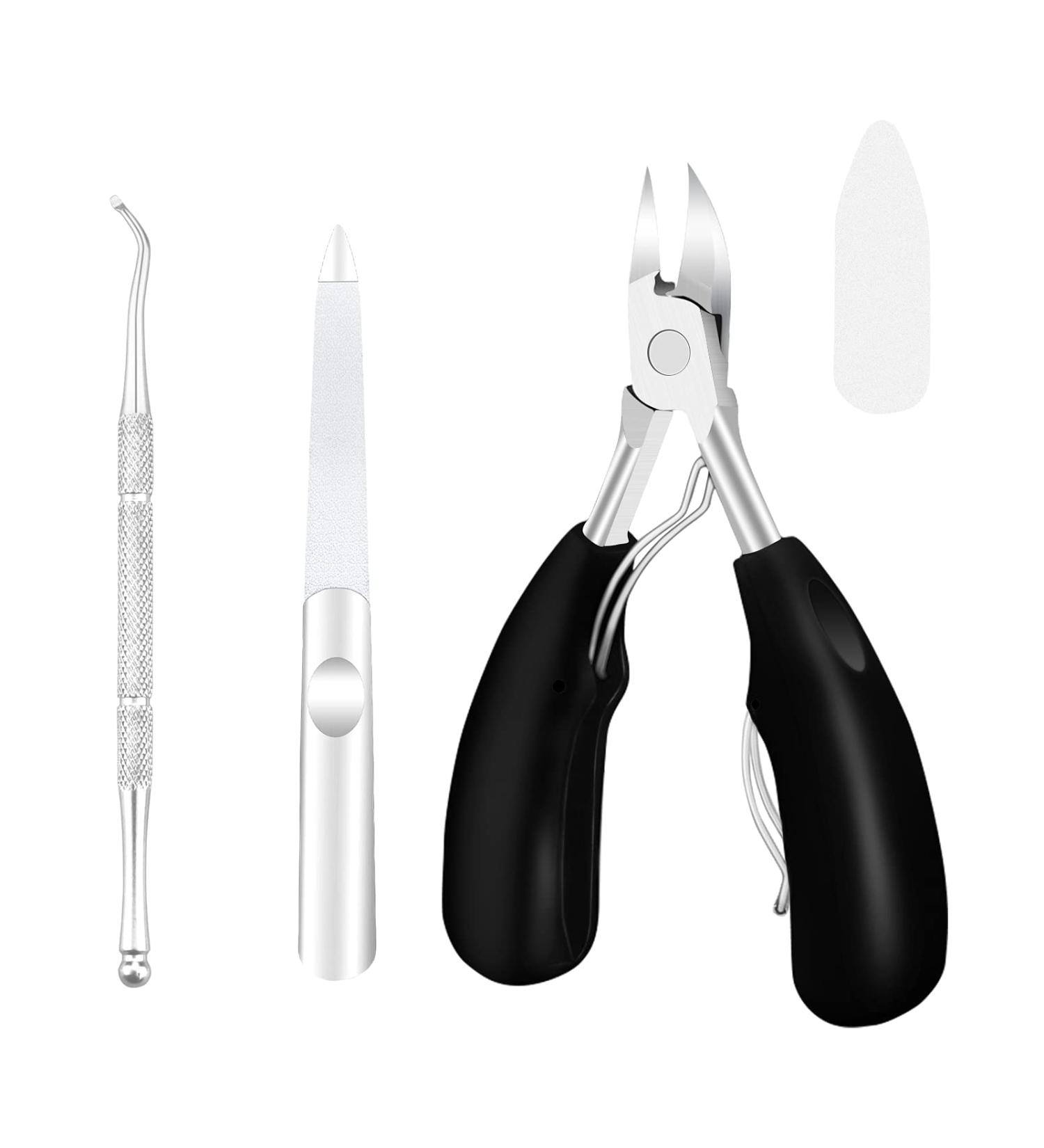 Podiatrist Toenail Clippers Pedicure Toenail Cutters with Super Sharp Curved Blade Professional Thick & Ingrown Toe Nail Clippers for Adults & Seniors - Buy Online on GoSupps.com